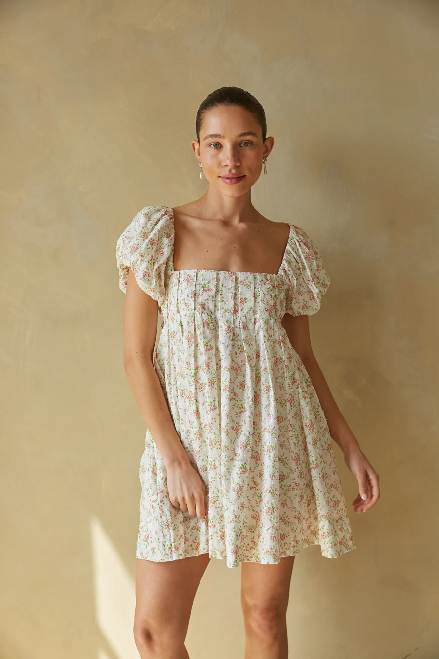 Carla Floral Tie Back Babydoll Mini Dress