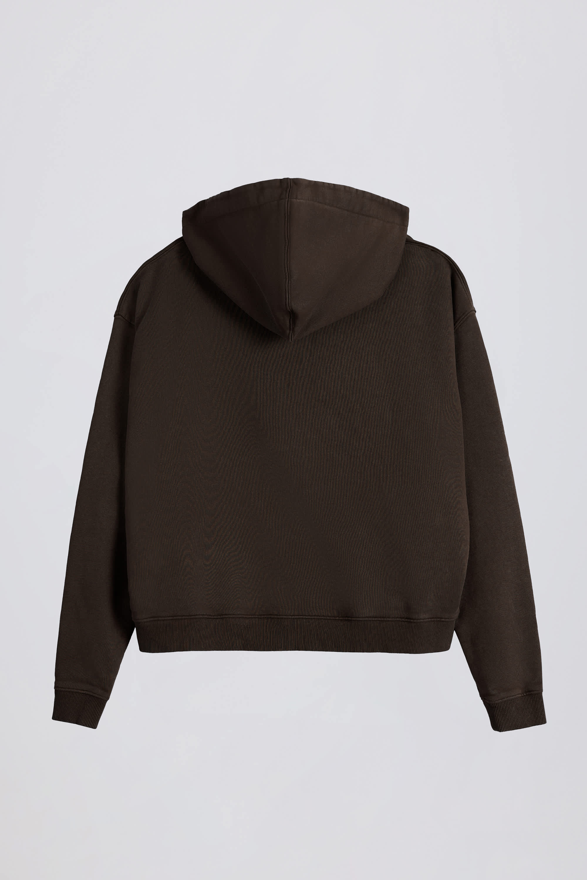 Acid Wash Oversized Hoodie in Brown