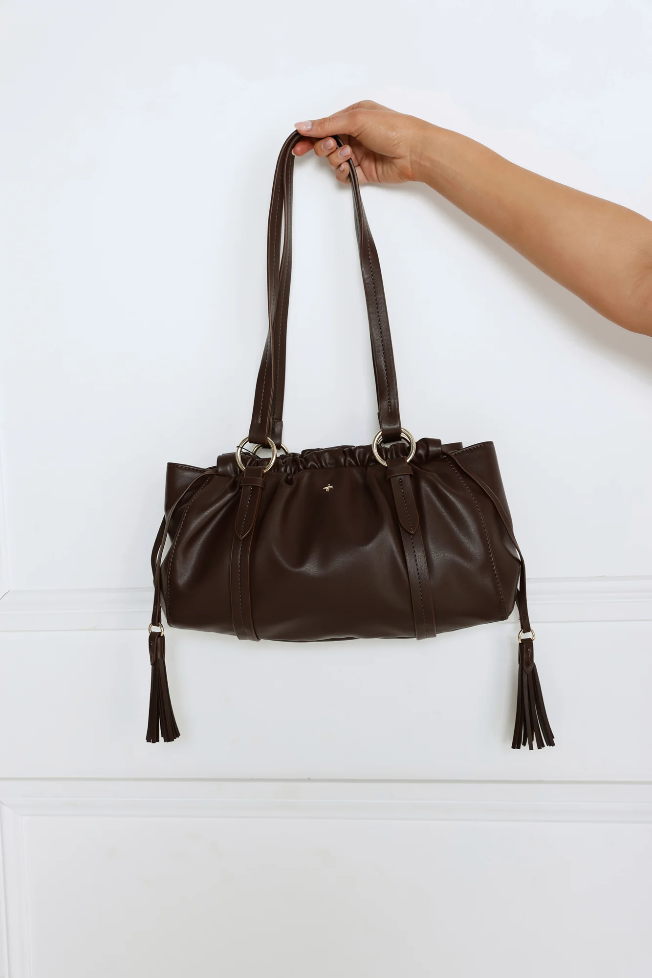 Rory Bag Chocolate PU Gold