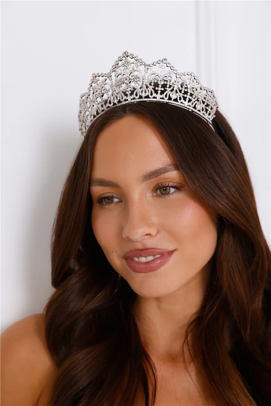 Queen Worthy Tiara Crown Silver