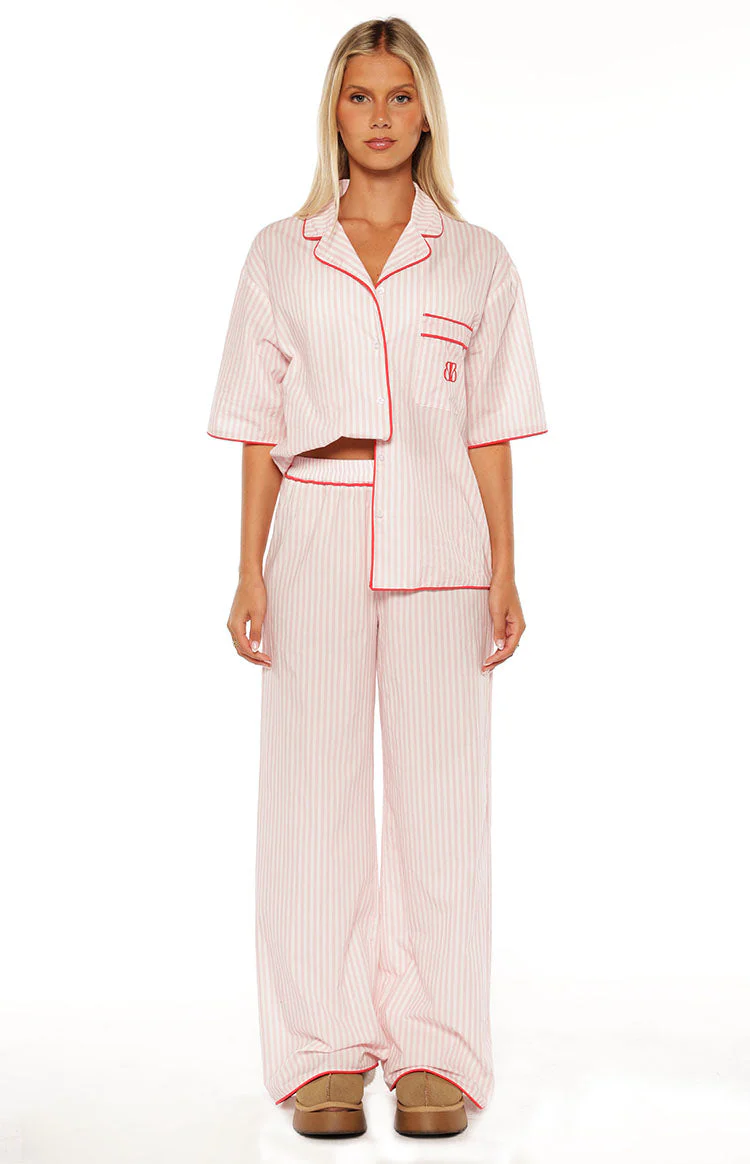 Alexea Pink Stripe Pajama Pants