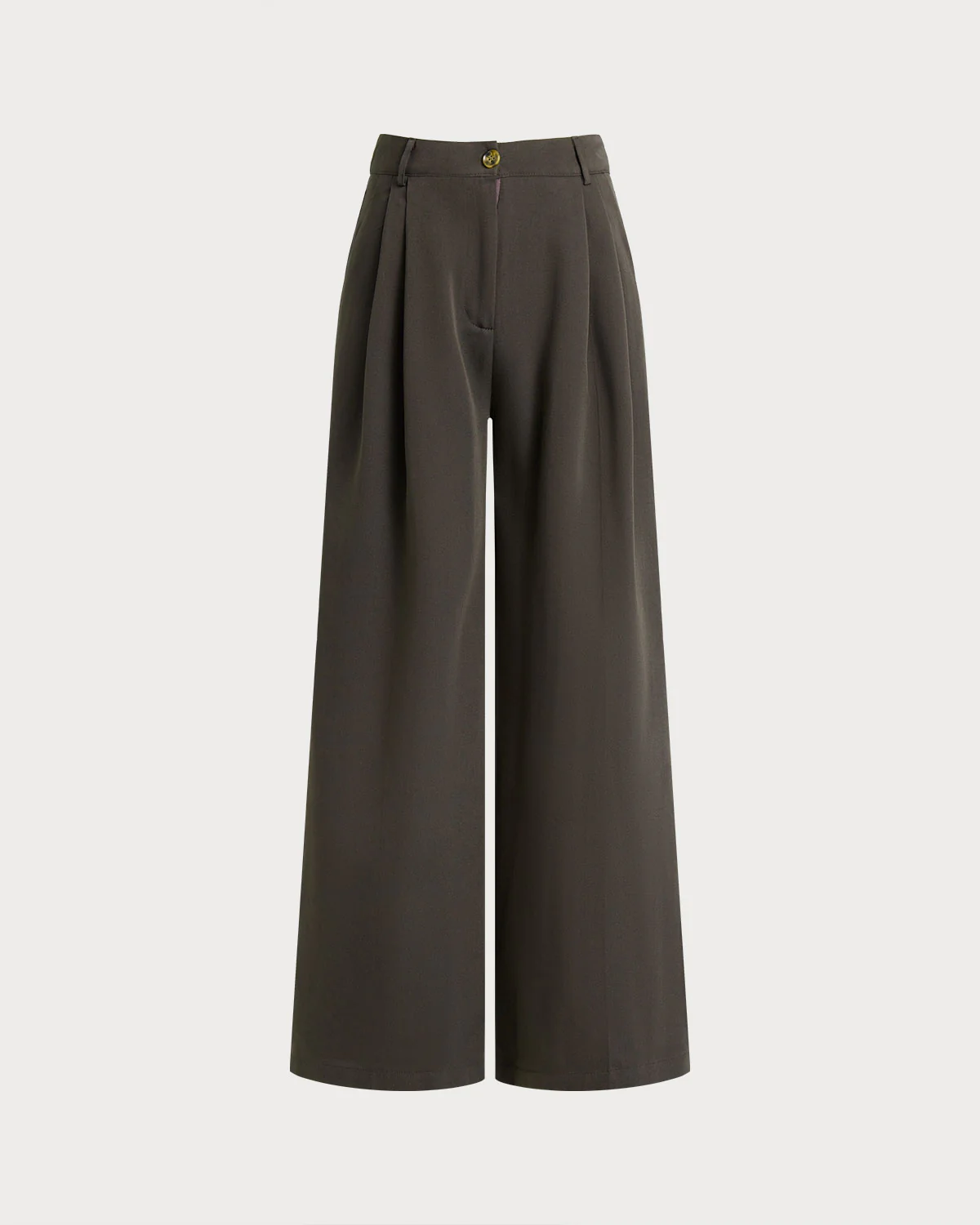 Coffee Natural Waisted Straight Pants
