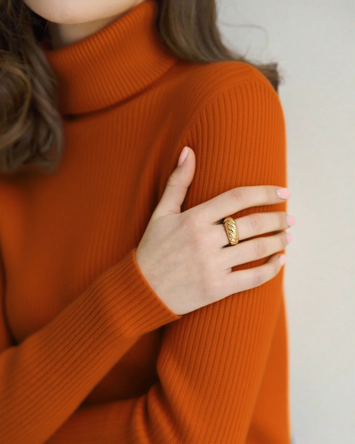 Brick Red Turtle Pullover Sweater