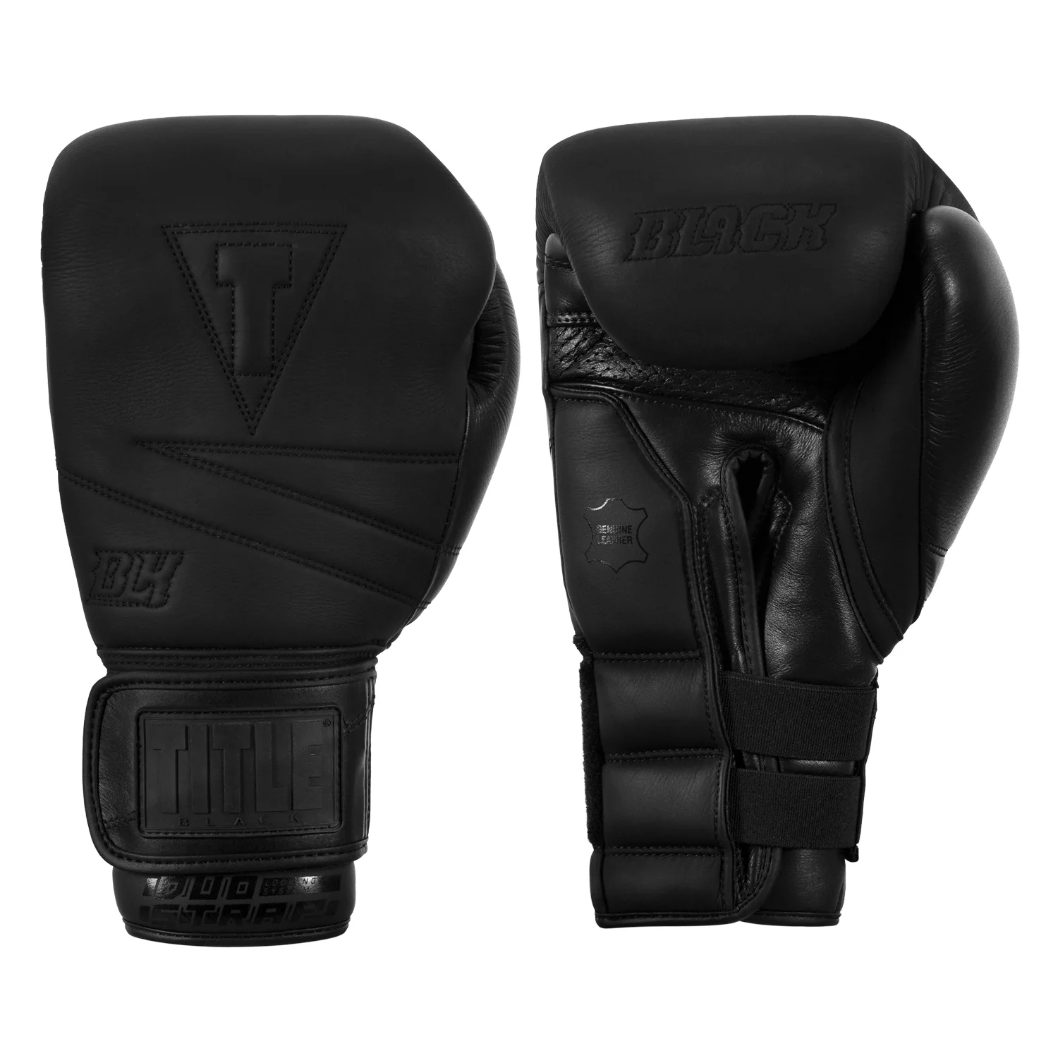 TITLE Black Bolstered Leather Bag Boxing Gloves