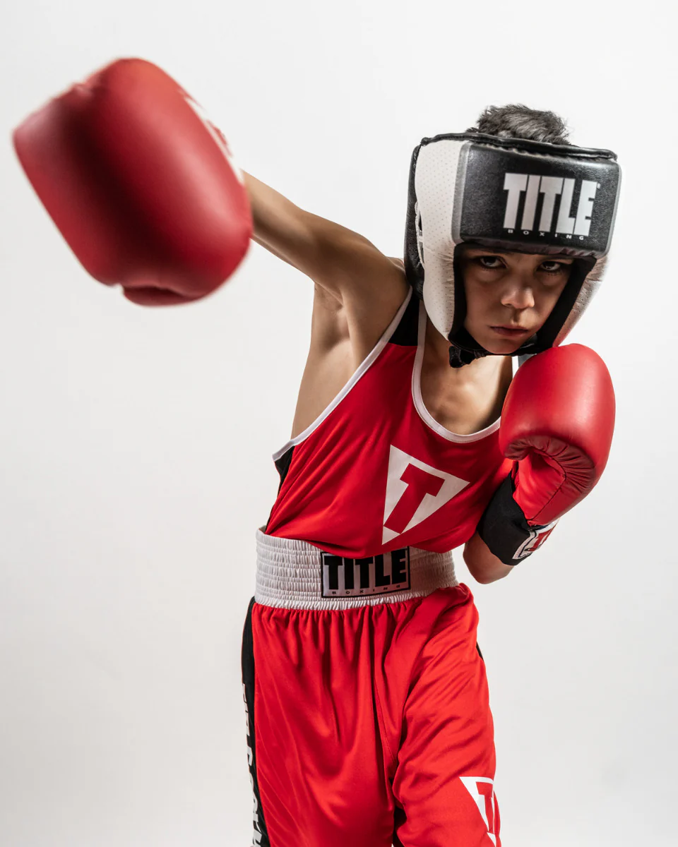 TITLE Boxing Aerovent Elite USA Boxing Competition Headgear – Open Face