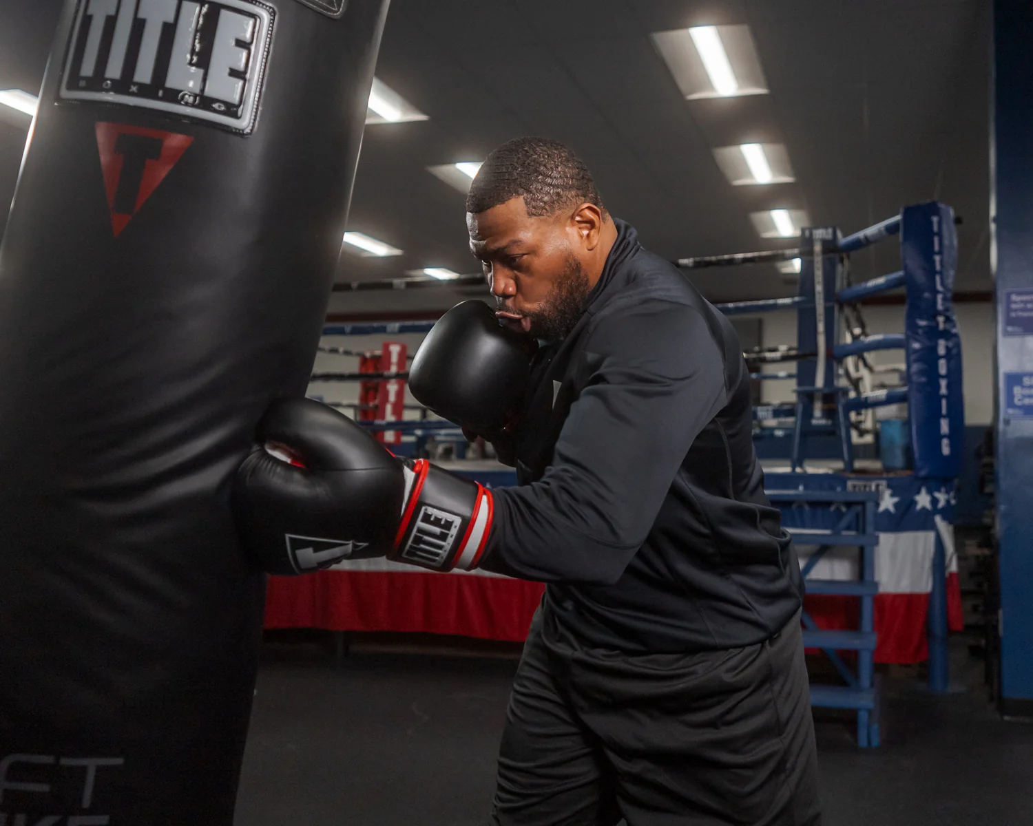 TITLE Boxing Leather Big League Bag Boxing Gloves