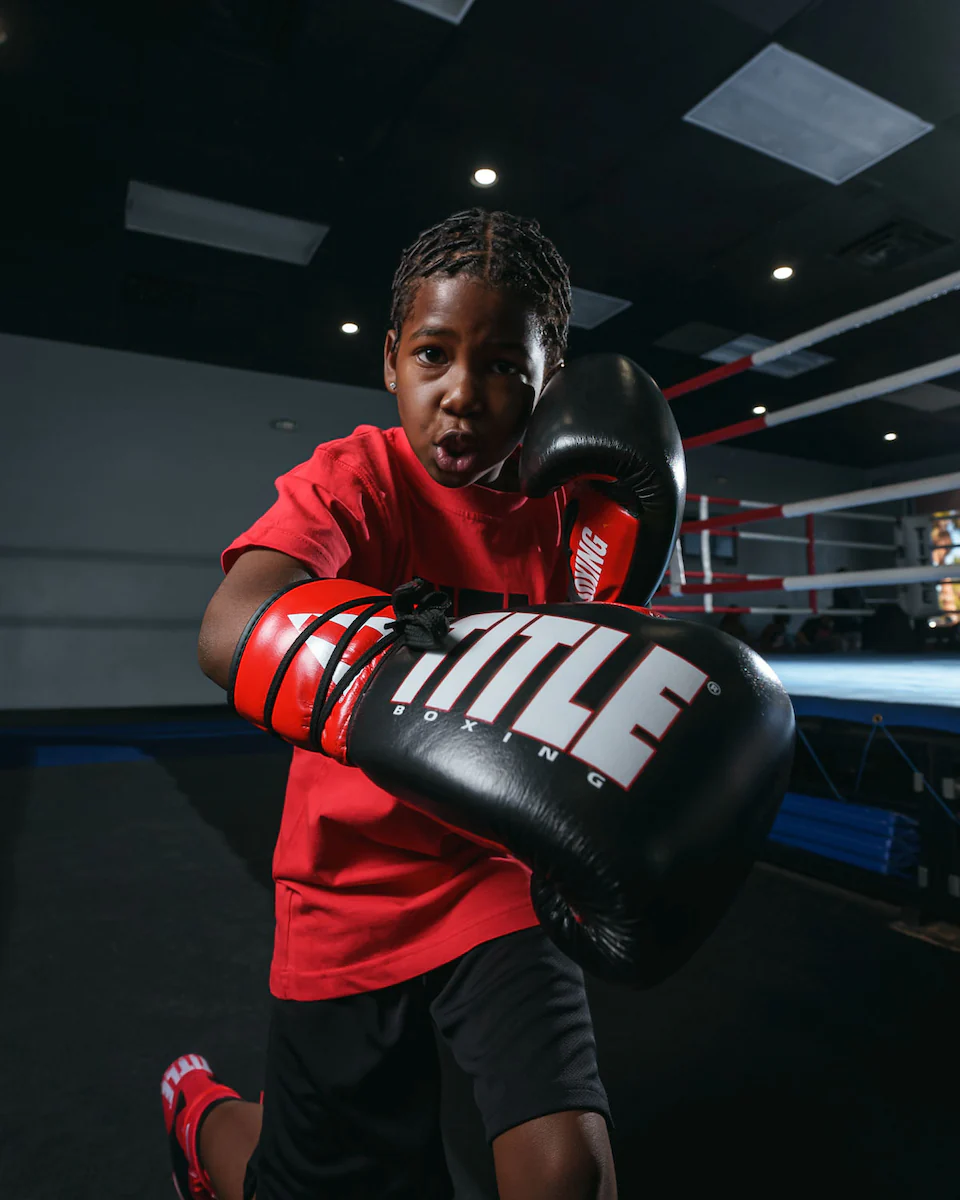 TITLE Boxing Pro Style Youth Lace Training Boxing Gloves