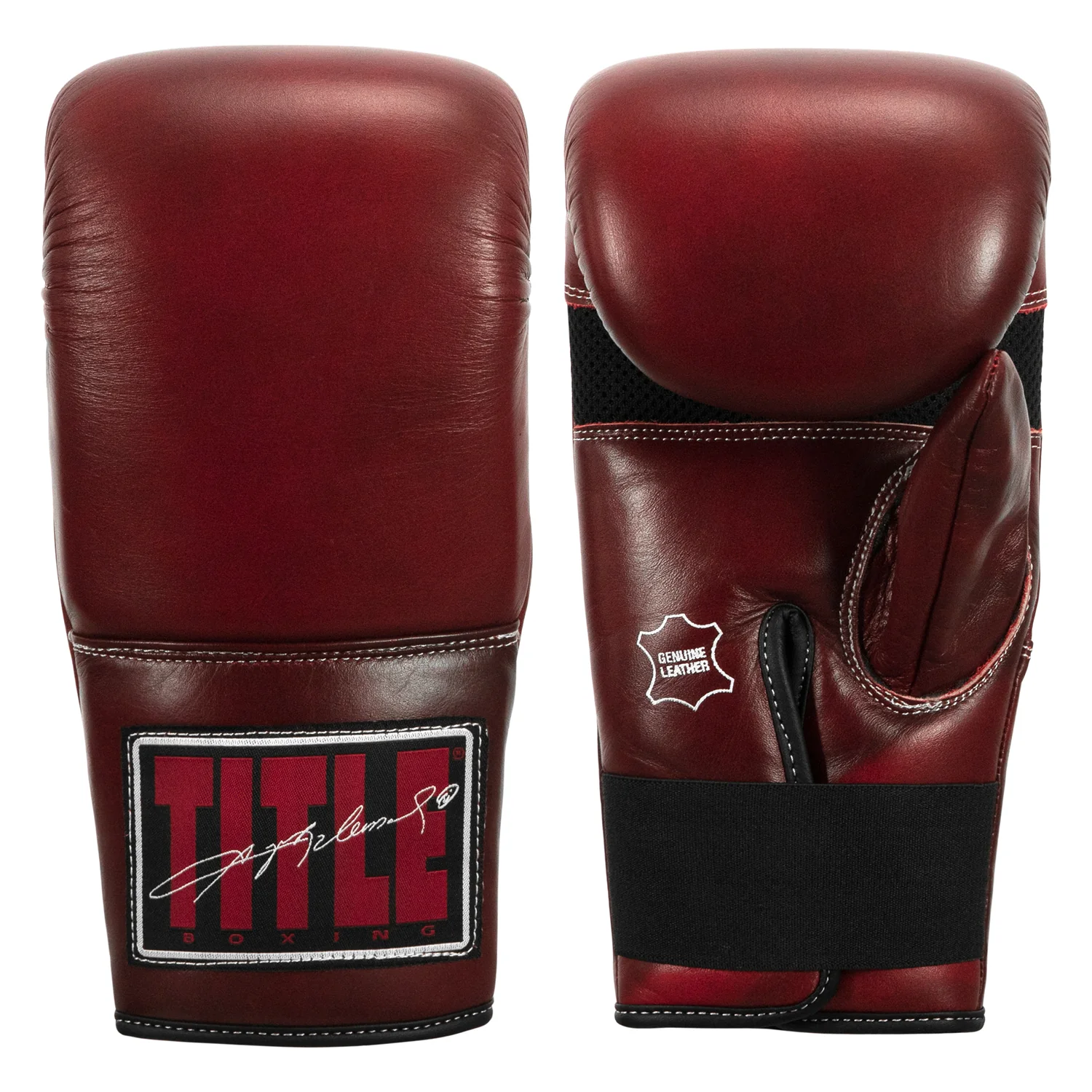 TITLE Boxing Sugar Ray Leonard Throwback Leather Bag Boxing Gloves