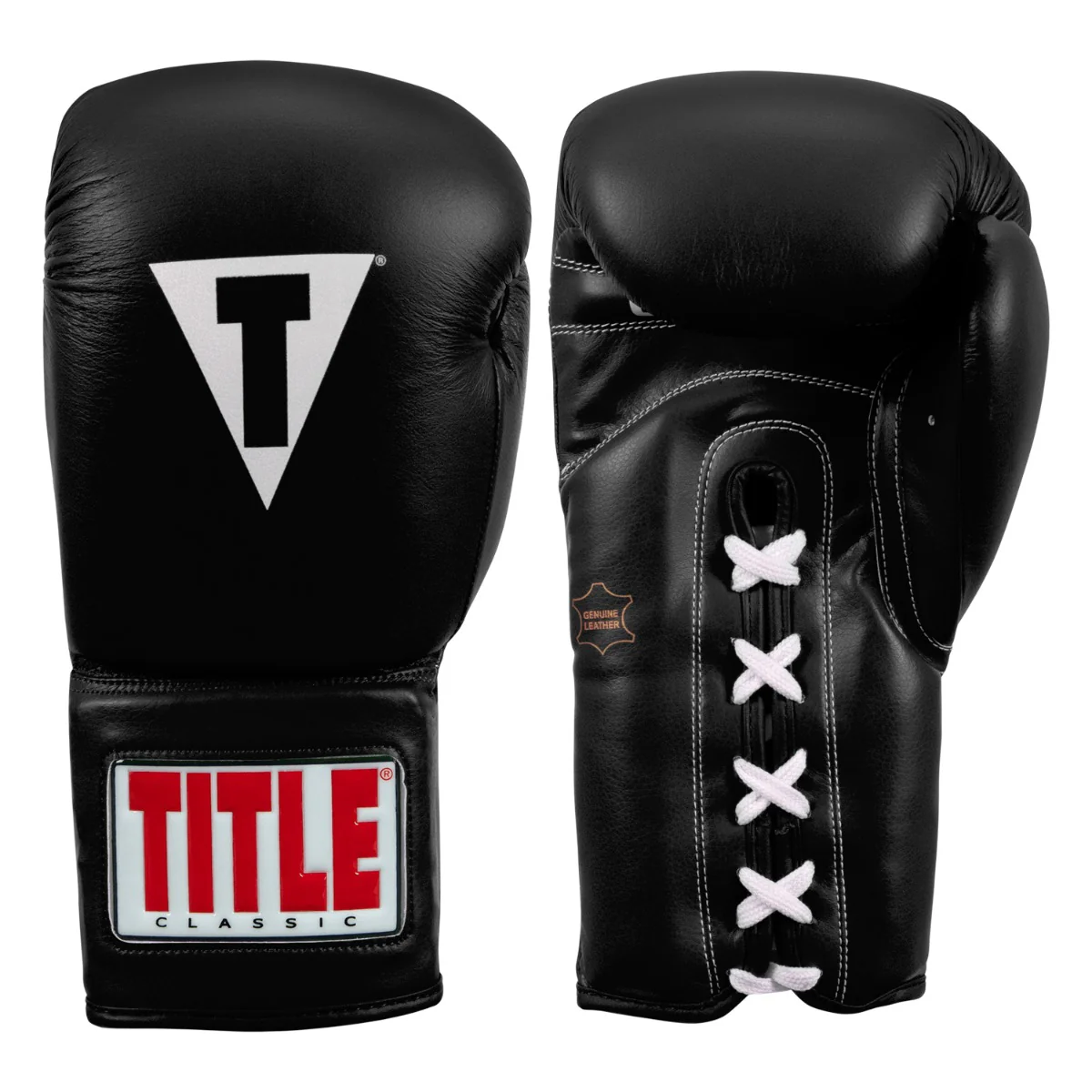 TITLE Classic Leather Lace Training Boxing Gloves 2.0
