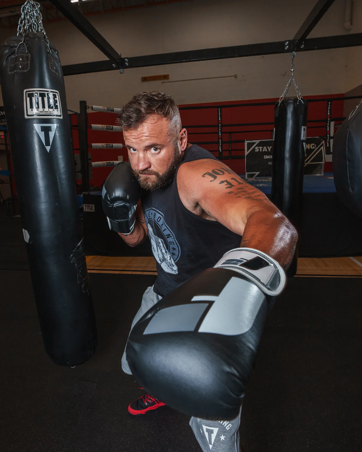 Fighting Big Logo Bag Boxing Gloves