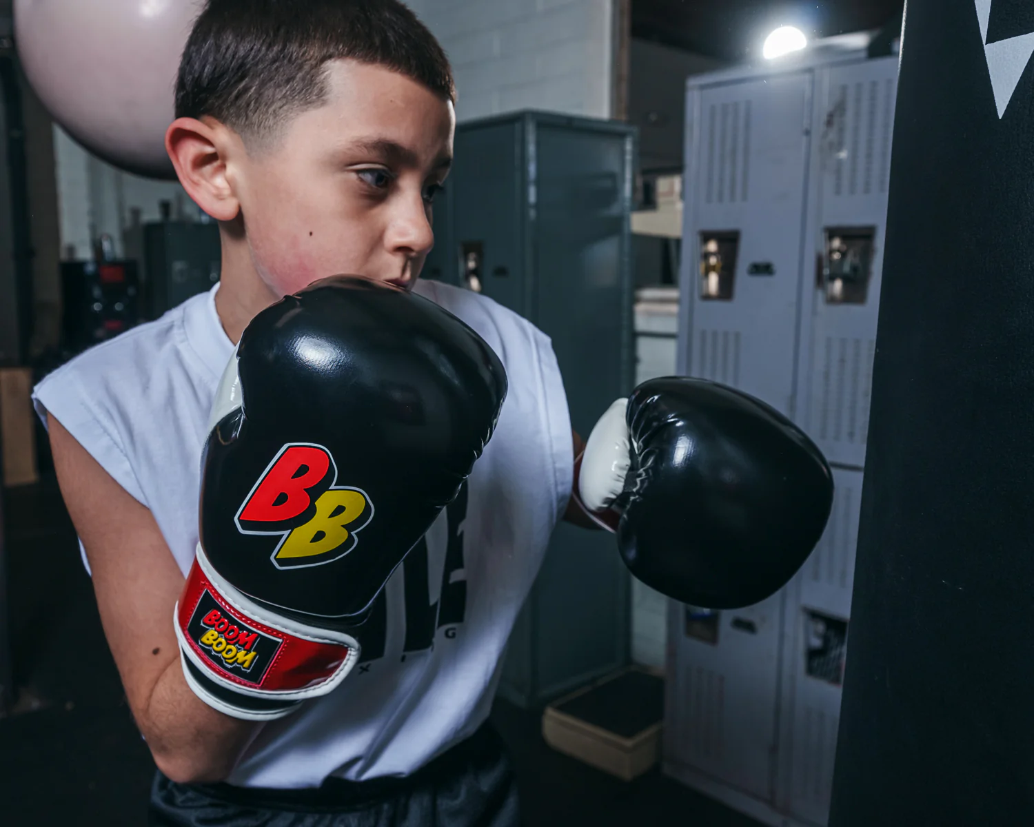 BOOM BOOM Boxing Silencer Youth Bag Boxing Gloves