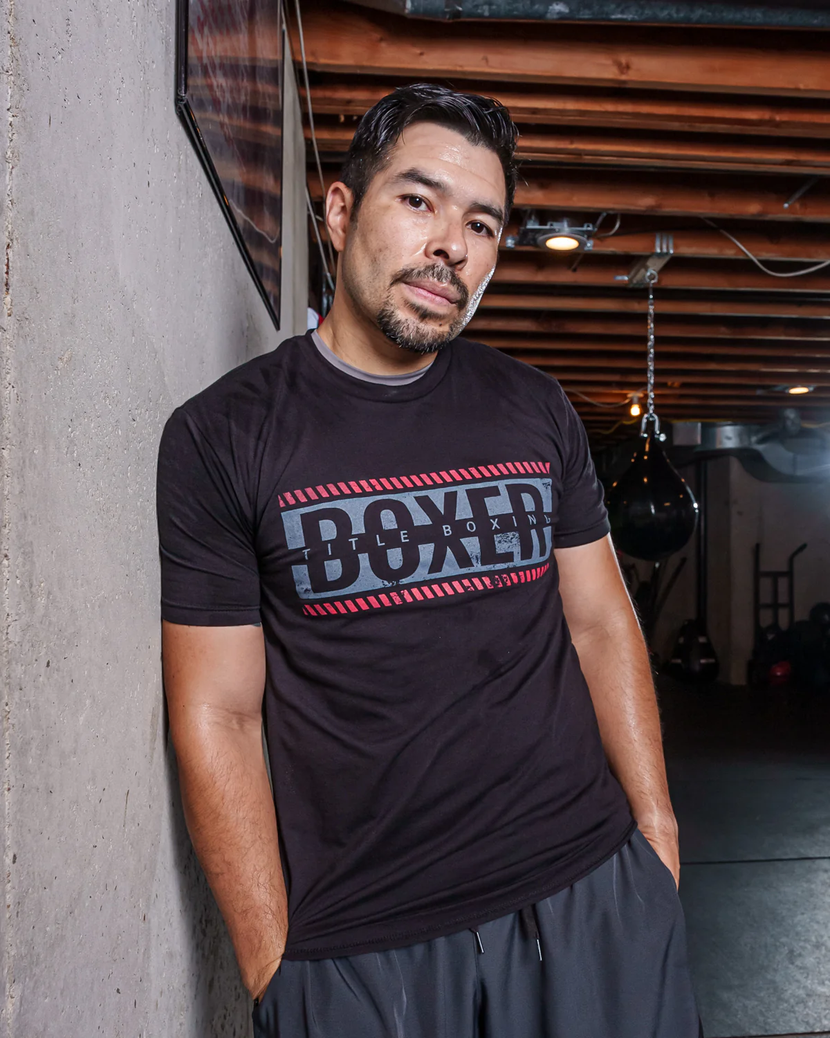 TITLE Boxing Distressed Boxer Tee