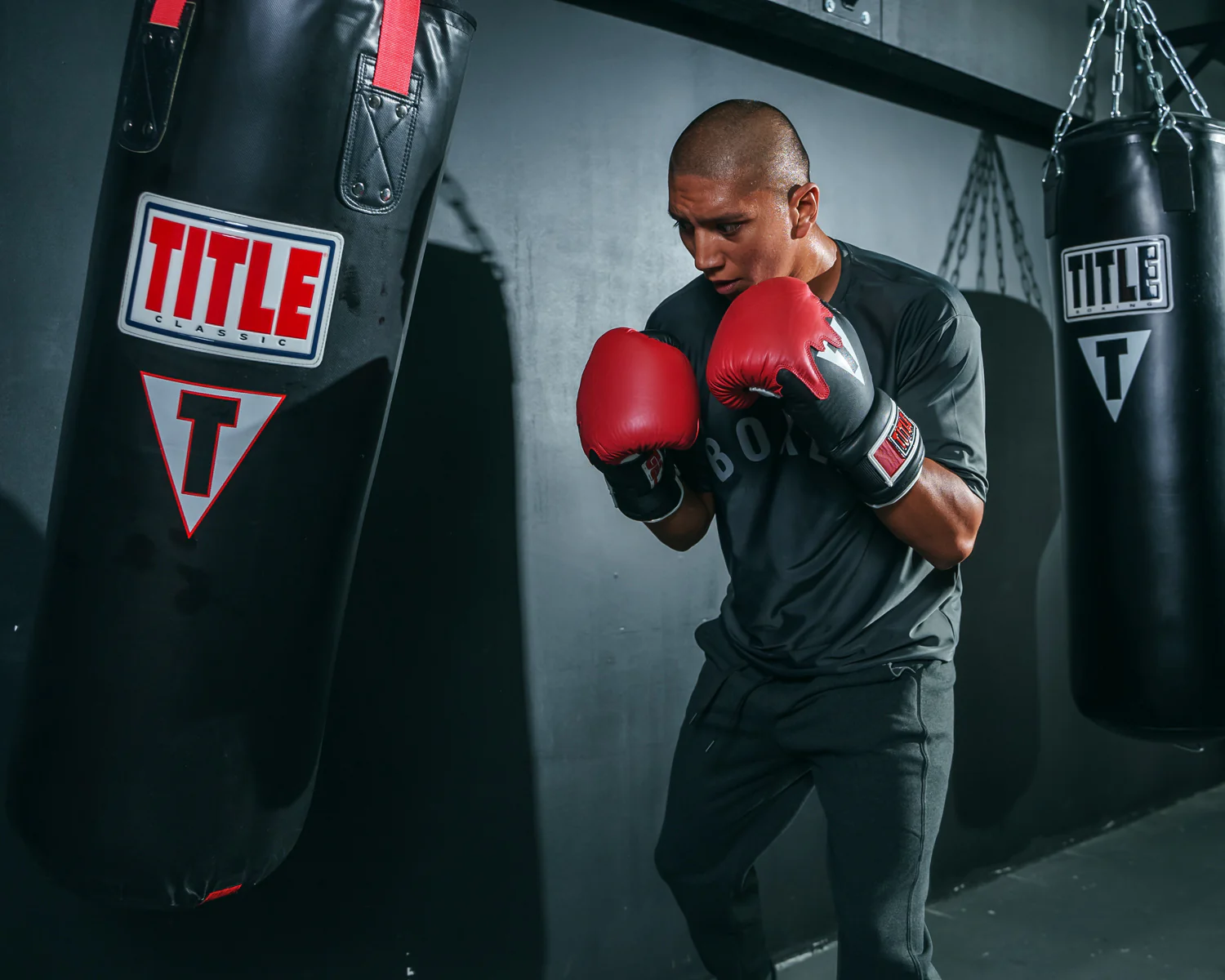 TITLE Boxing Gel Lava Leather Series Bag Boxing Gloves