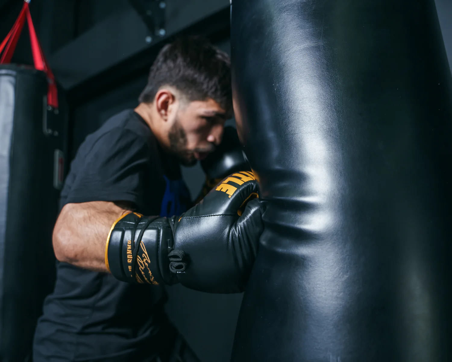 TITLE Boxing Roberto Duran Leather Sparring Boxing Gloves