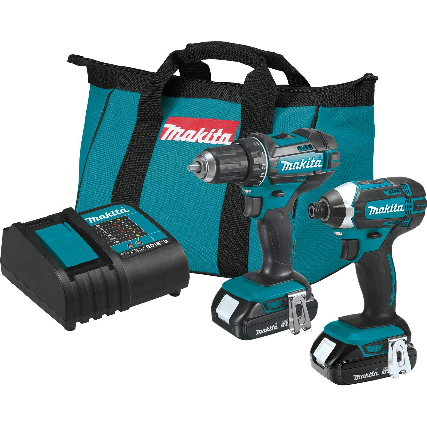 Makita CT225SYX Kit Combo Compacto Inalámbrico de 2 Piezas de Ion de Litio 18V LX®