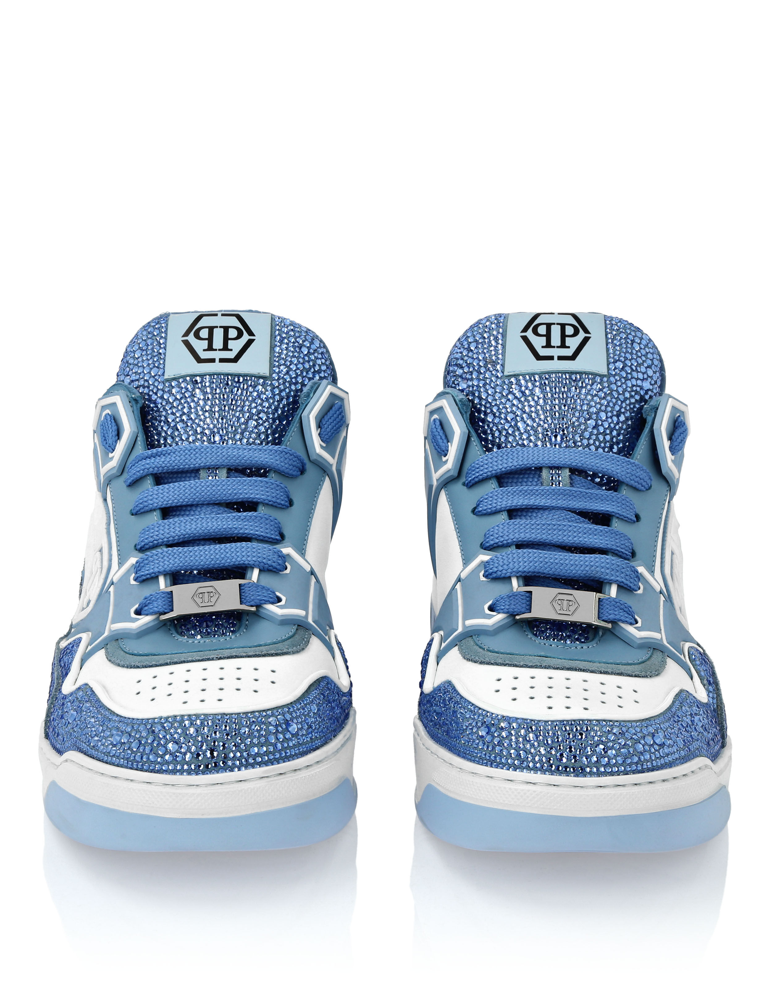 PHILPP PLEIN Leather Low-Top Sneakers Moon Walker