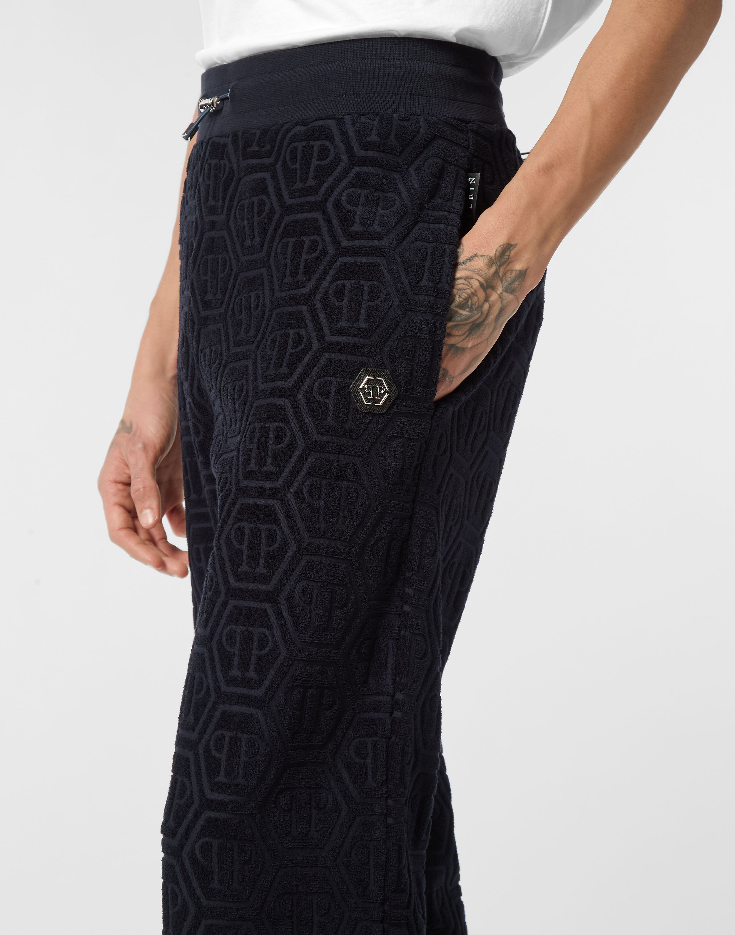 PHILPP PLEIN Jacquard Tracksuit Pants Monogram