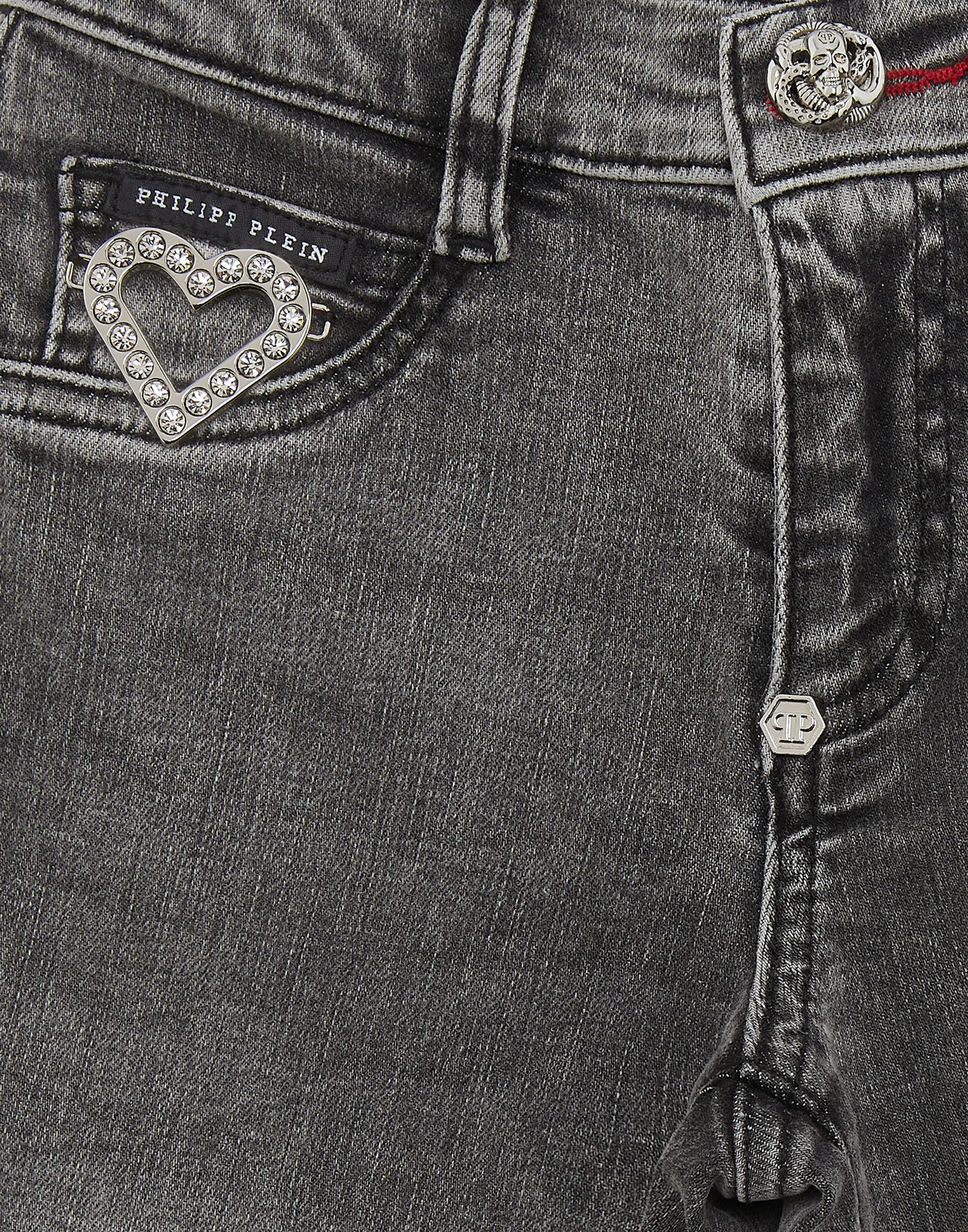 PHILPP PLEIN Denim Jeggins Heart