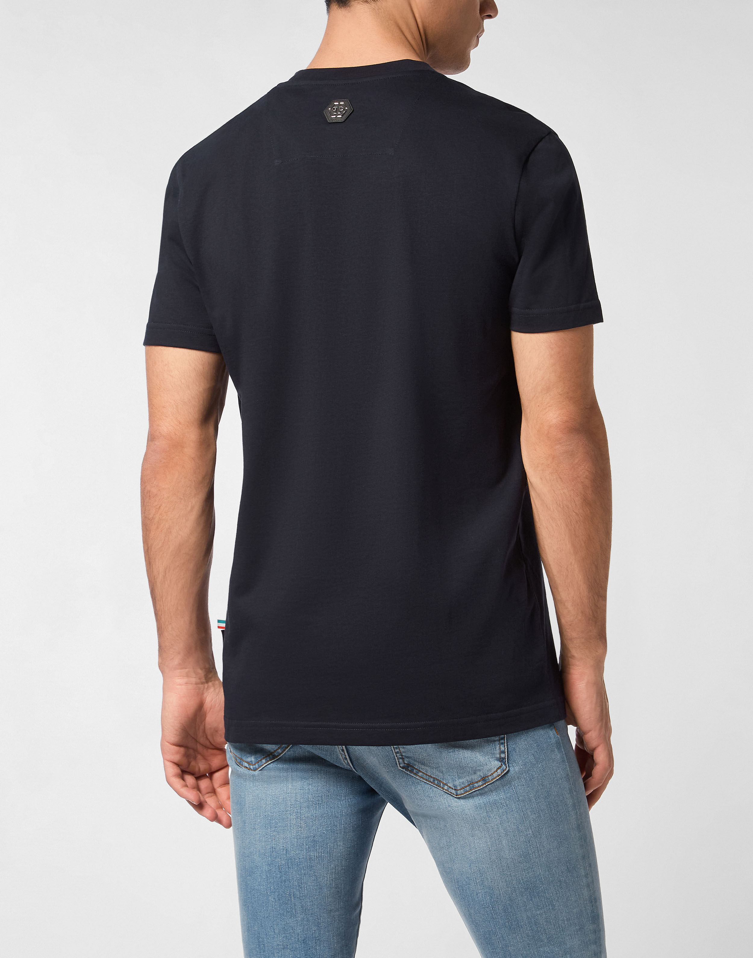 PHILPP PLEIN Round Neck T-Shirt Gradient Skull
