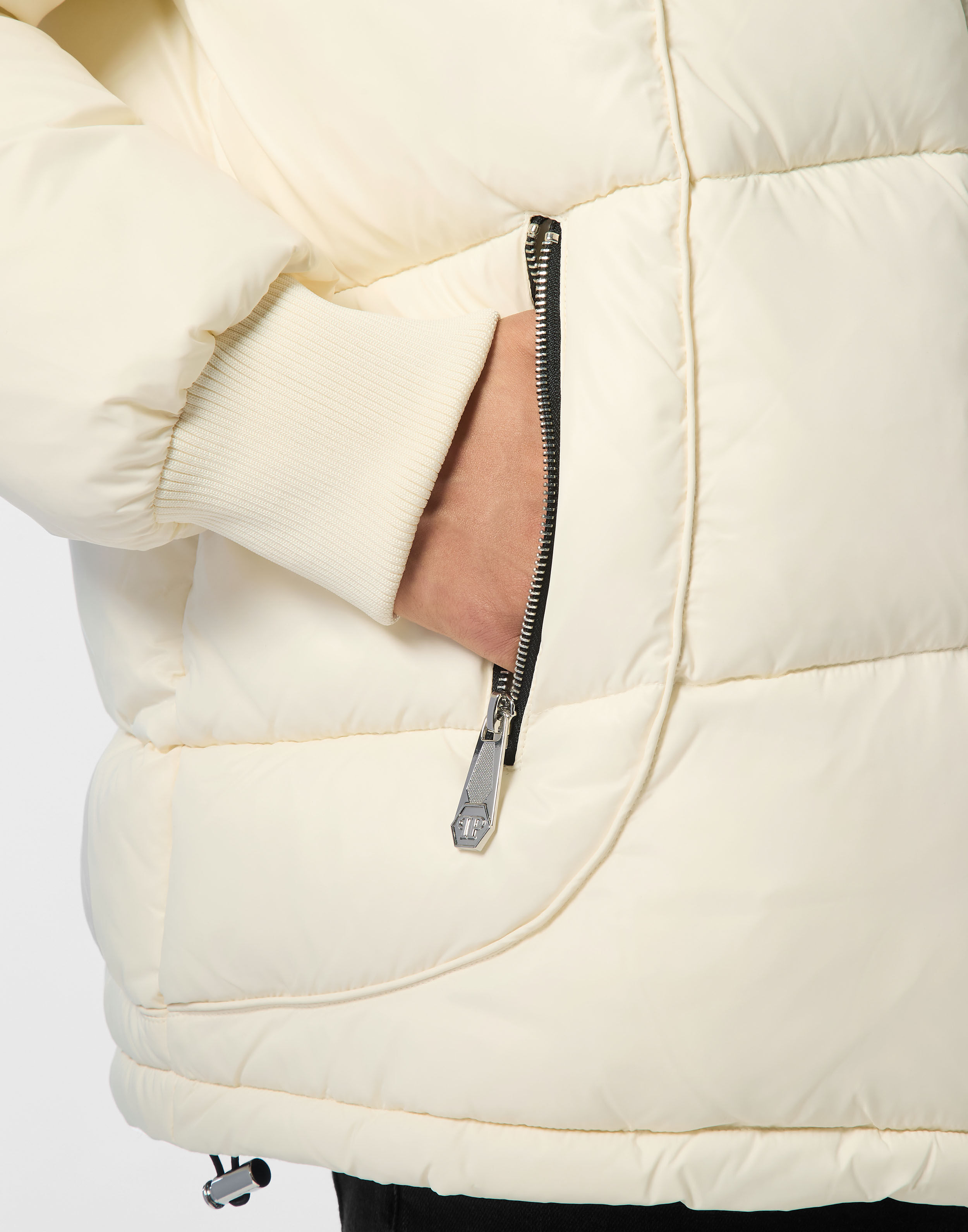 PHILPP PLEIN Mix Nylon Short Puffer Jacket