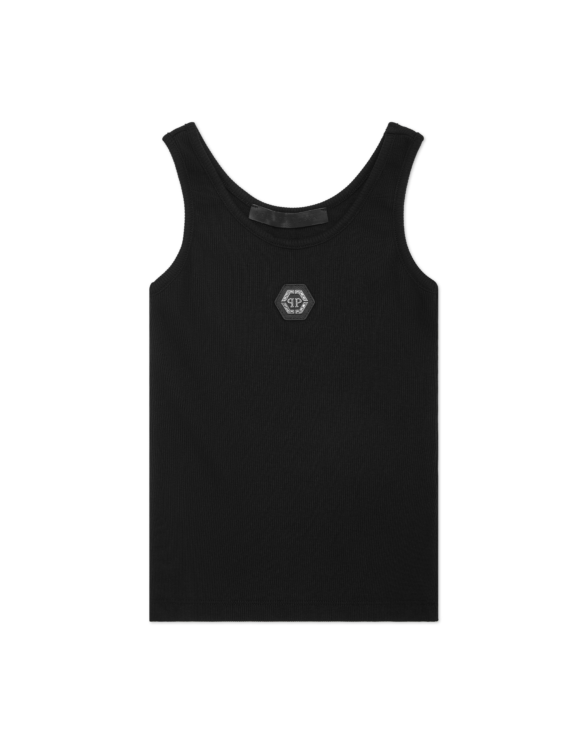 PHILPP PLEIN Jersey Rib Tank Top