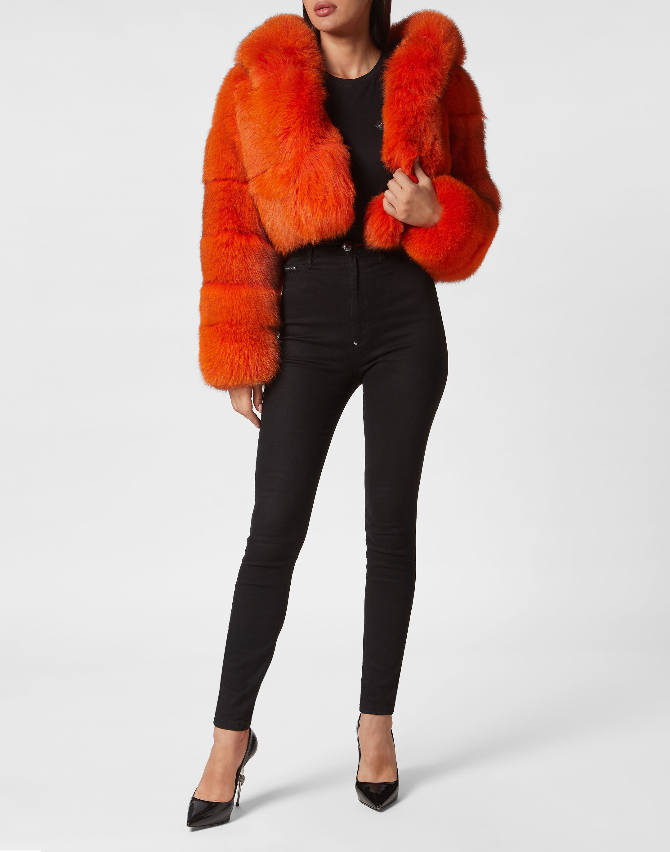 PHILPP PLEIN Real Fur Short Jacket
