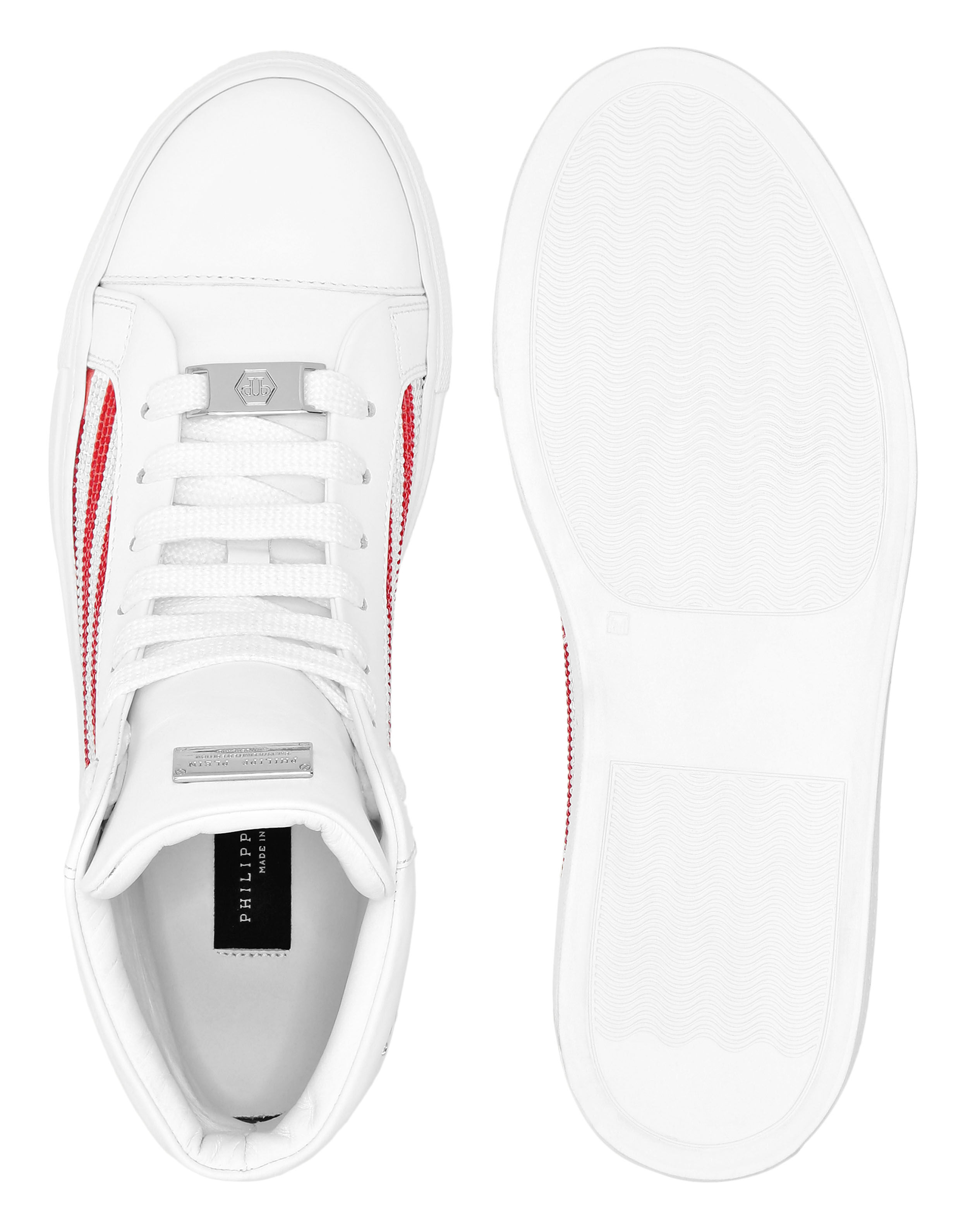 PHILPP PLEIN Mid Top Sneakers Star Studs America