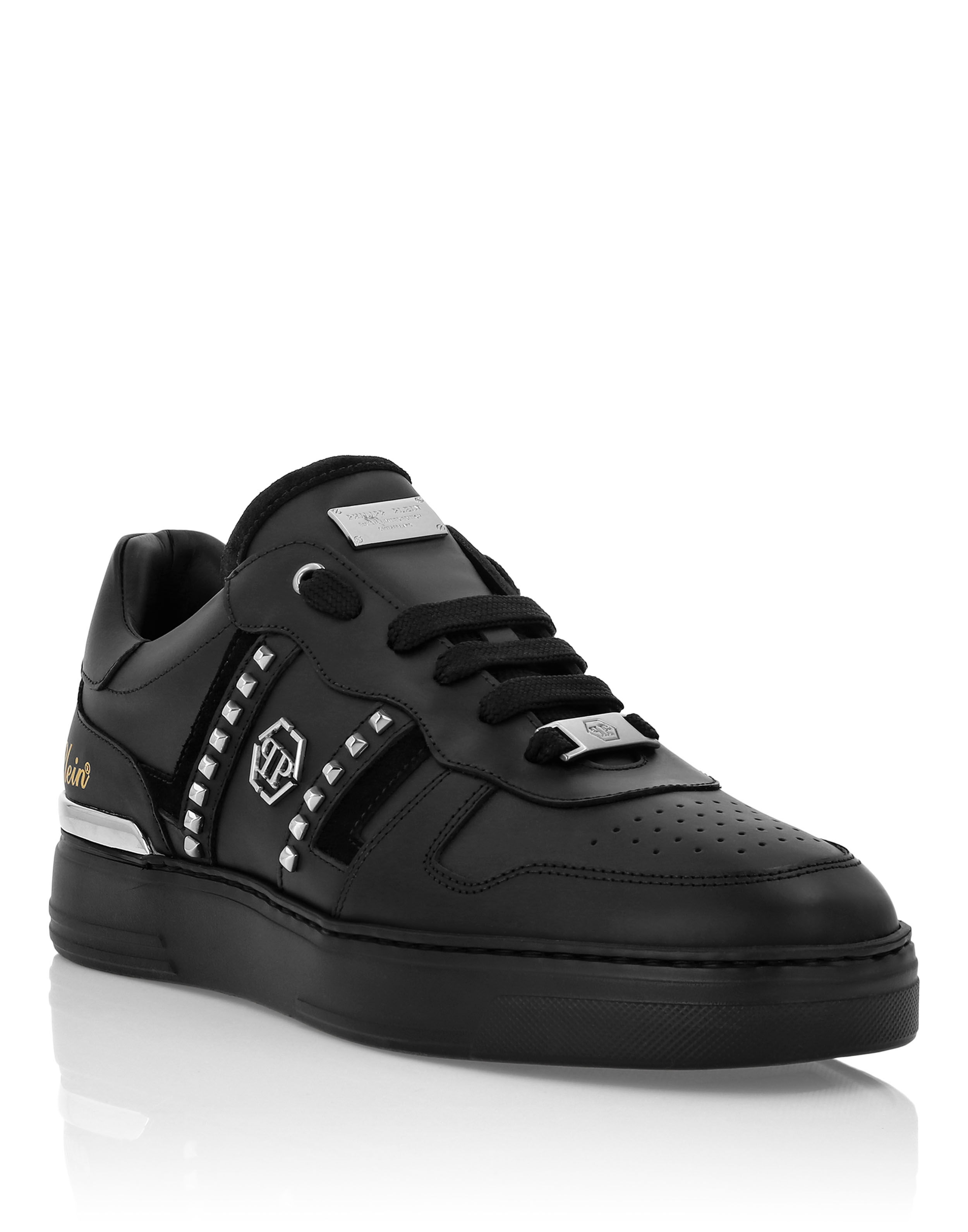 PHILPP PLEIN Low Top Sneakers Mix Cut Studs