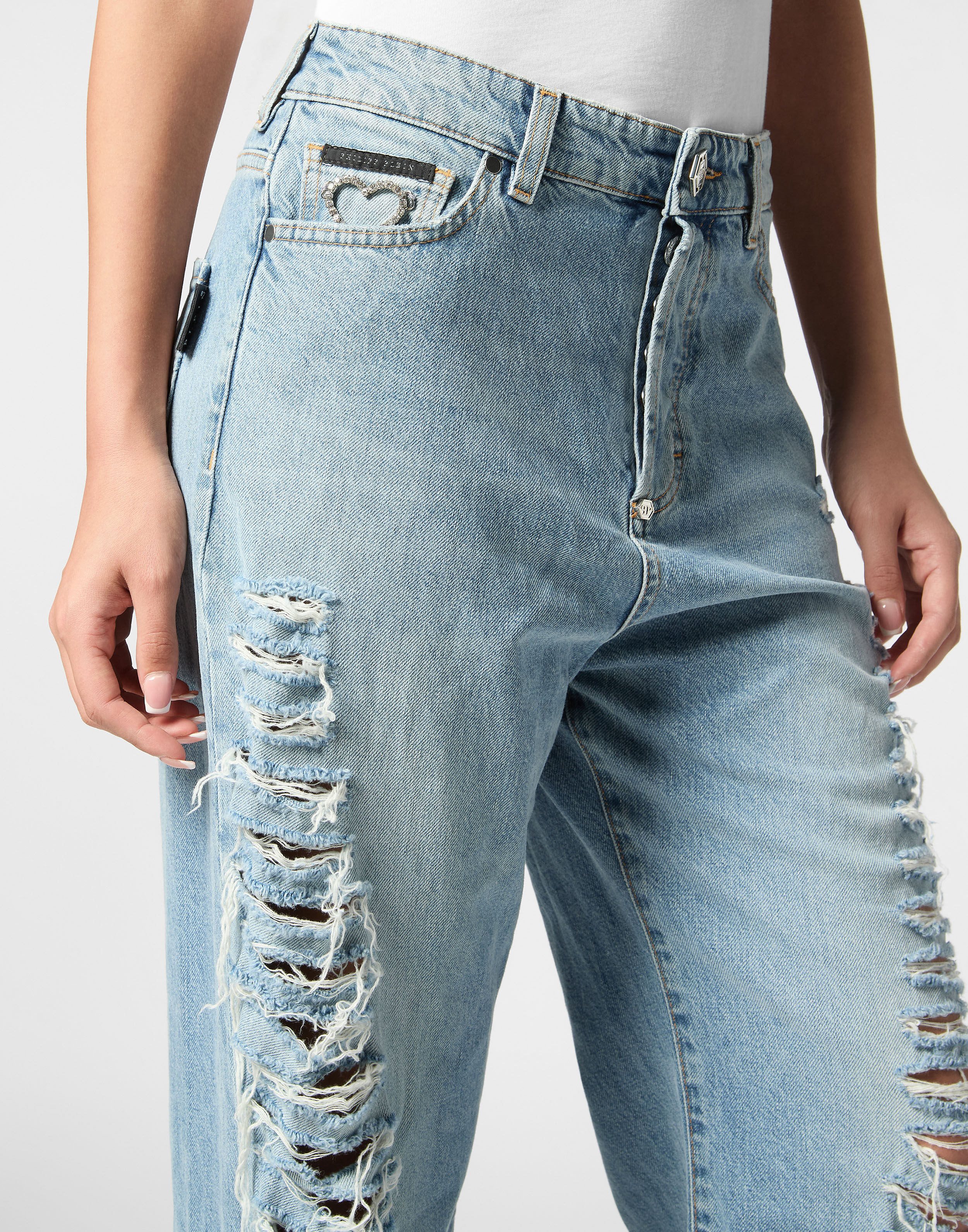 PHILPP PLEIN Skater Denim Trousers