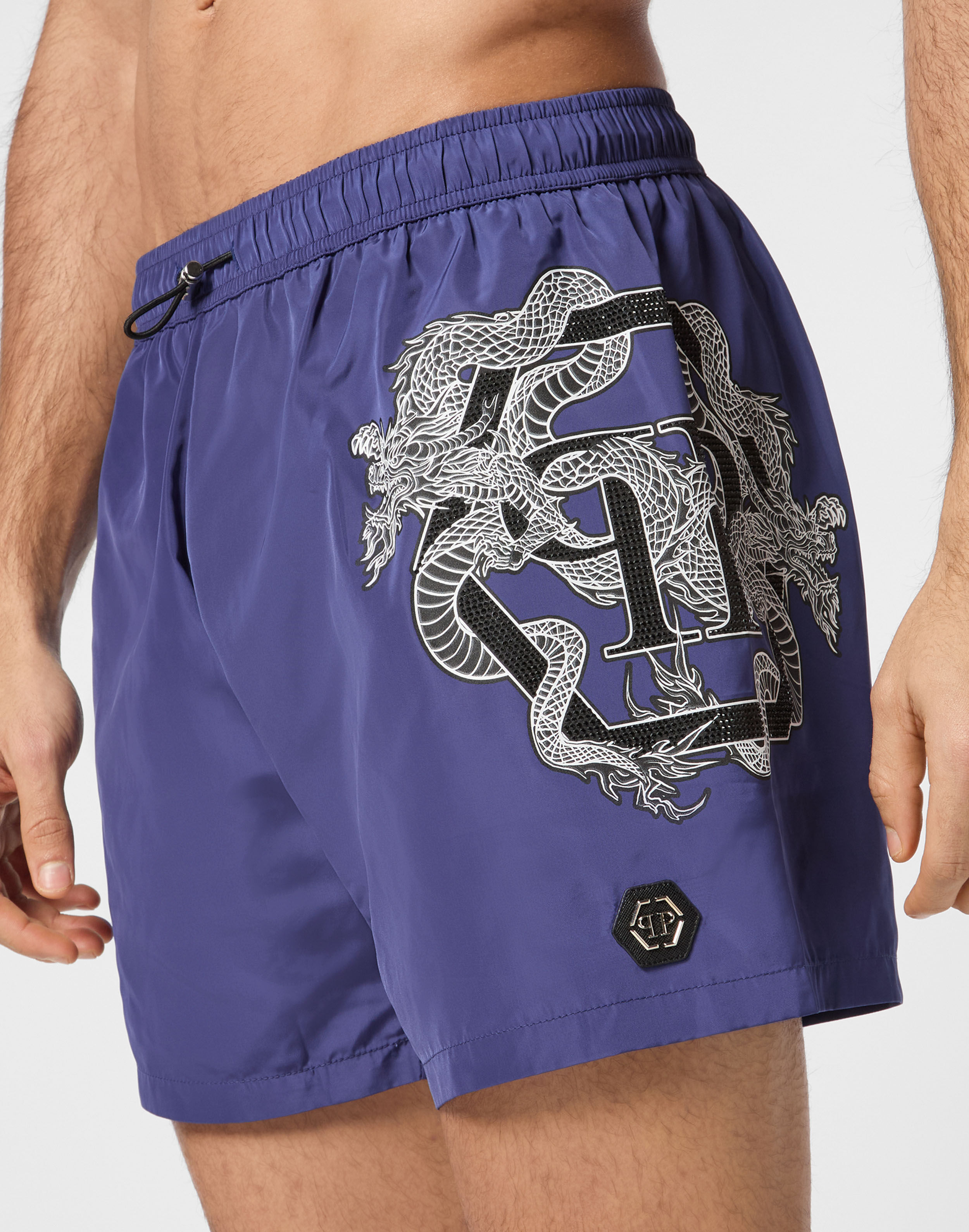 PHILPP PLEIN Beachwear Short Trousers Dragon