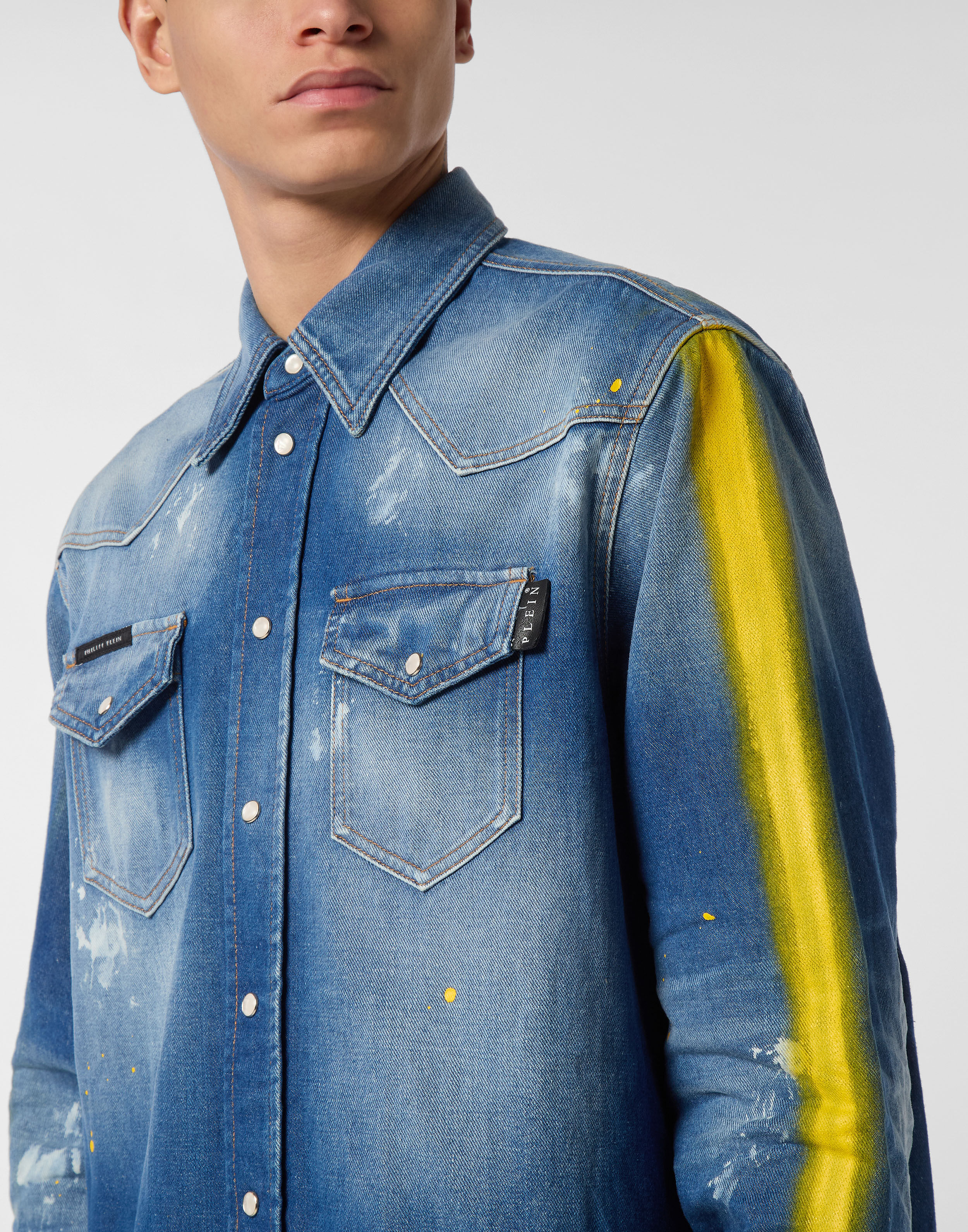 PHILPP PLEIN Oversize Denim Shirt