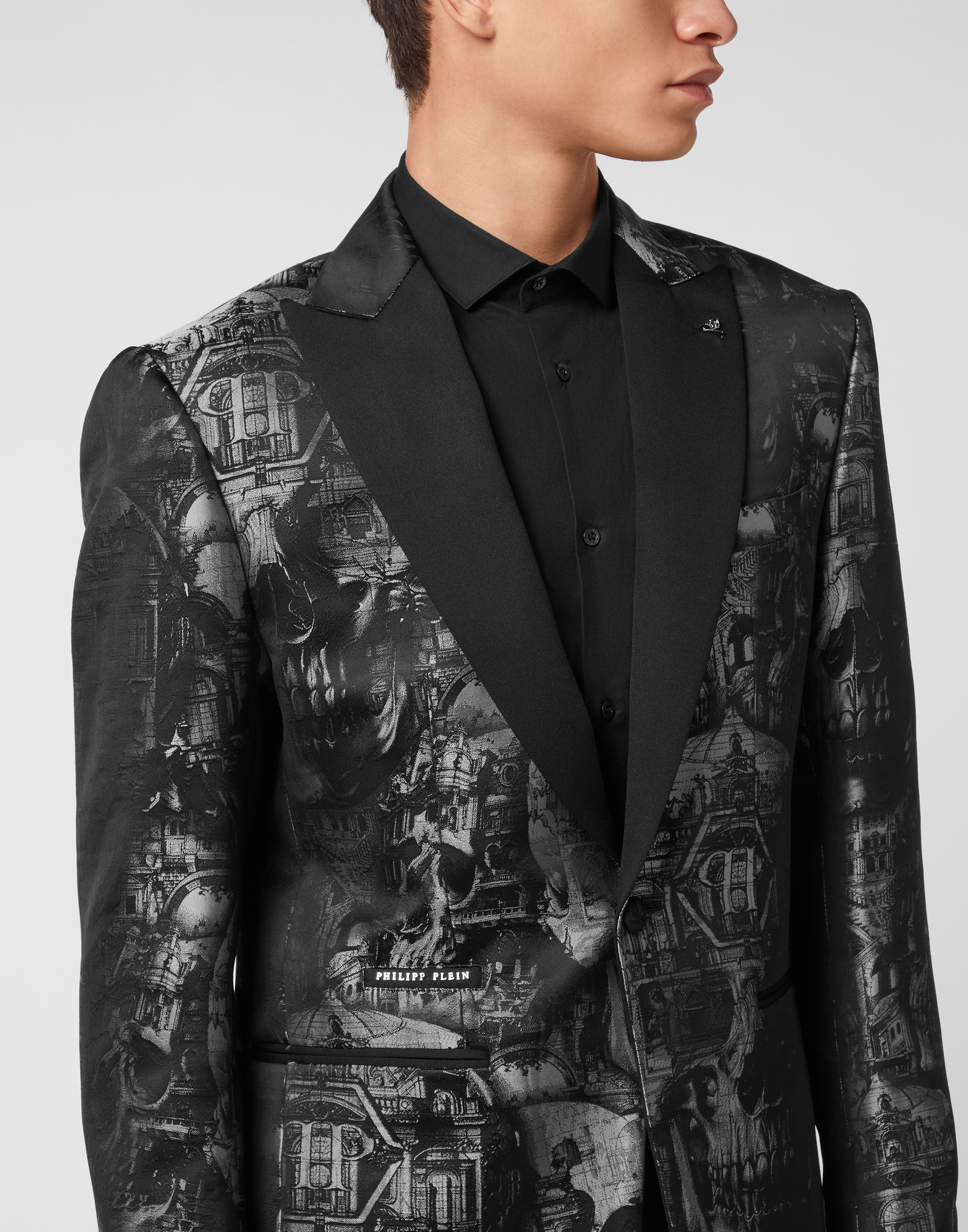 PHILPP PLEIN Jacquard Blazer Lord Fit Skull
