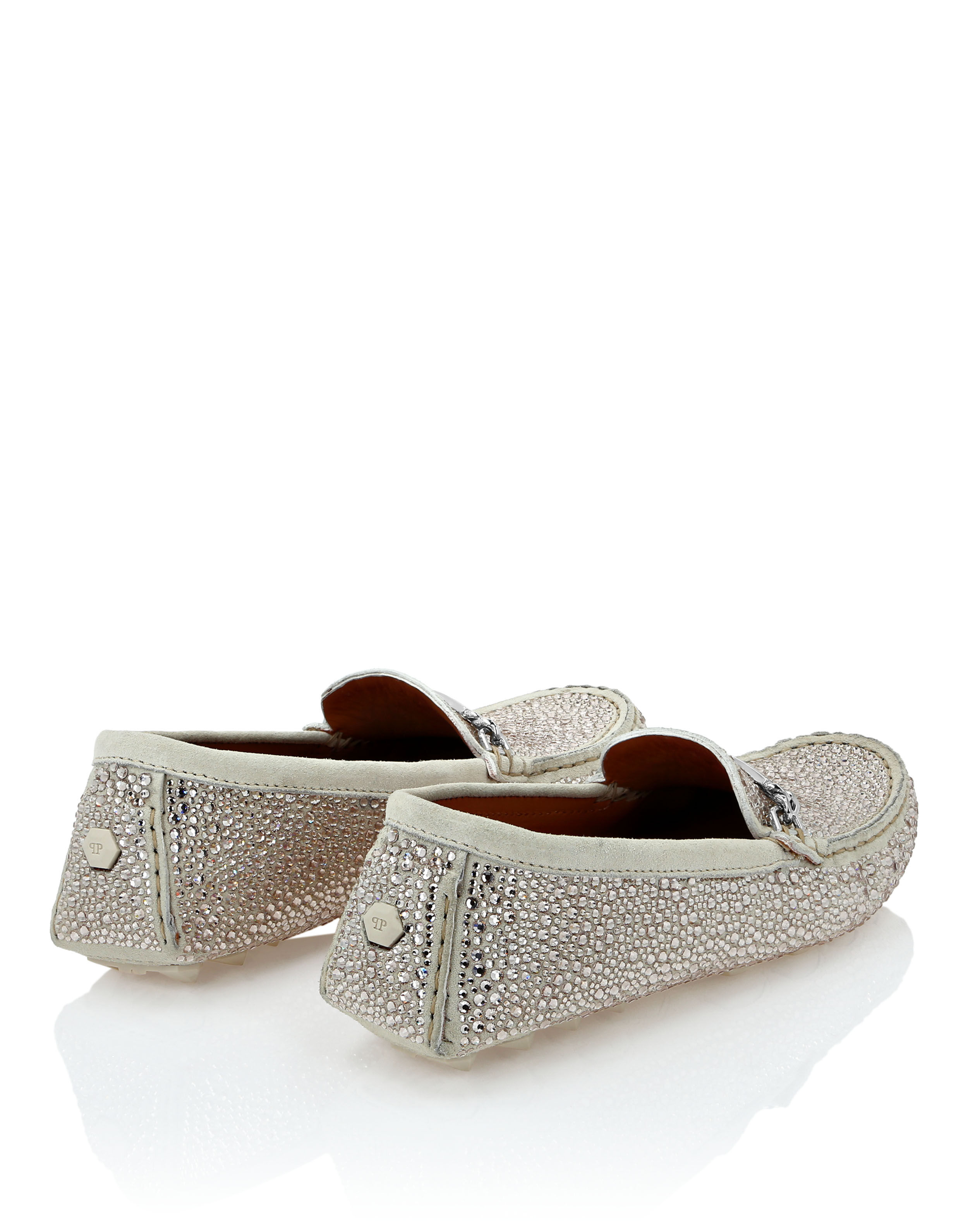 PHILPP PLEIN Suede Strass Moccasin