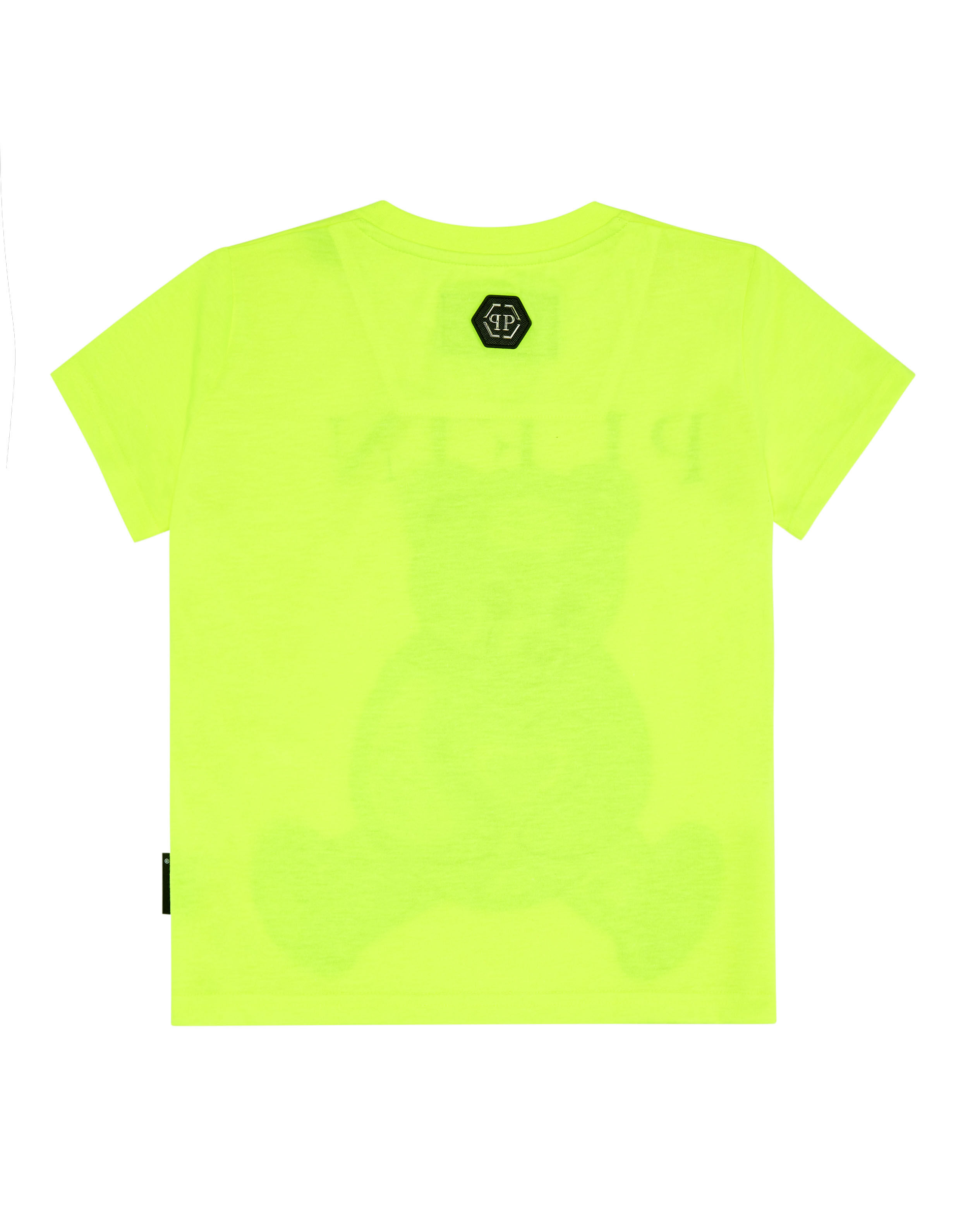 PHILPP PLEIN T-shirt Round Neck SS with Crystals Teddy Bear