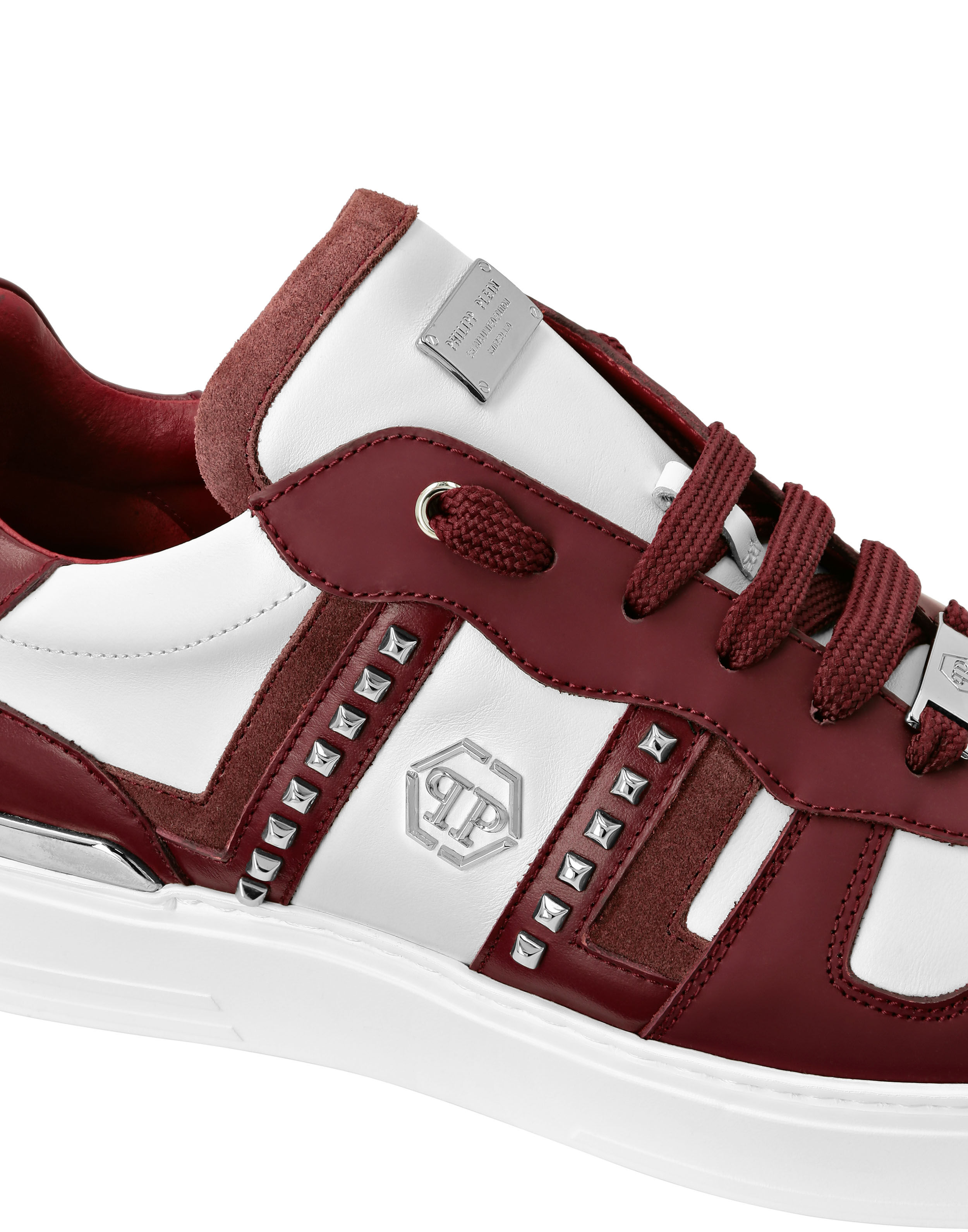 PHILPP PLEIN Low Top Sneakers Mix Cut Studs