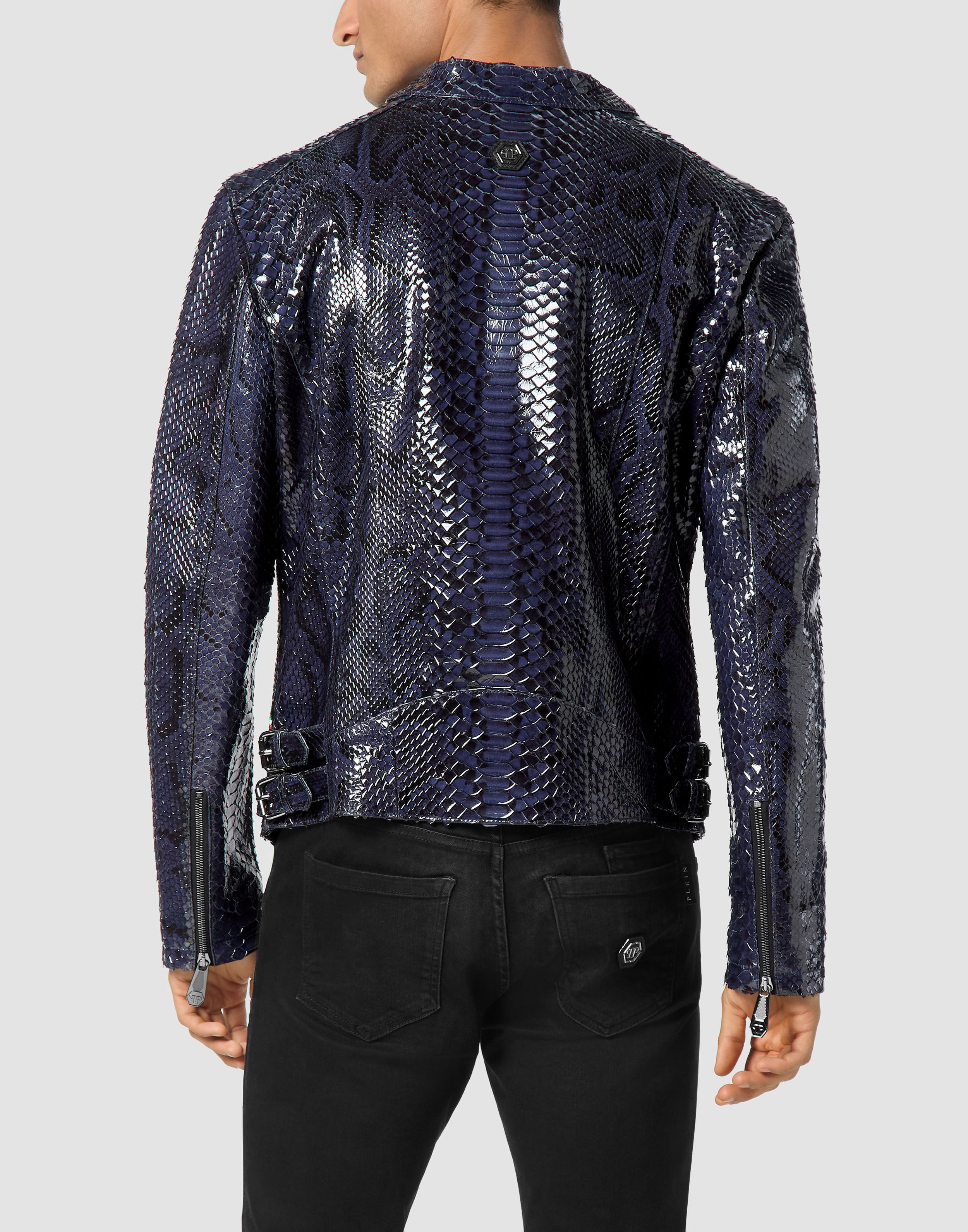 PHILPP PLEIN Python Leather Jacket