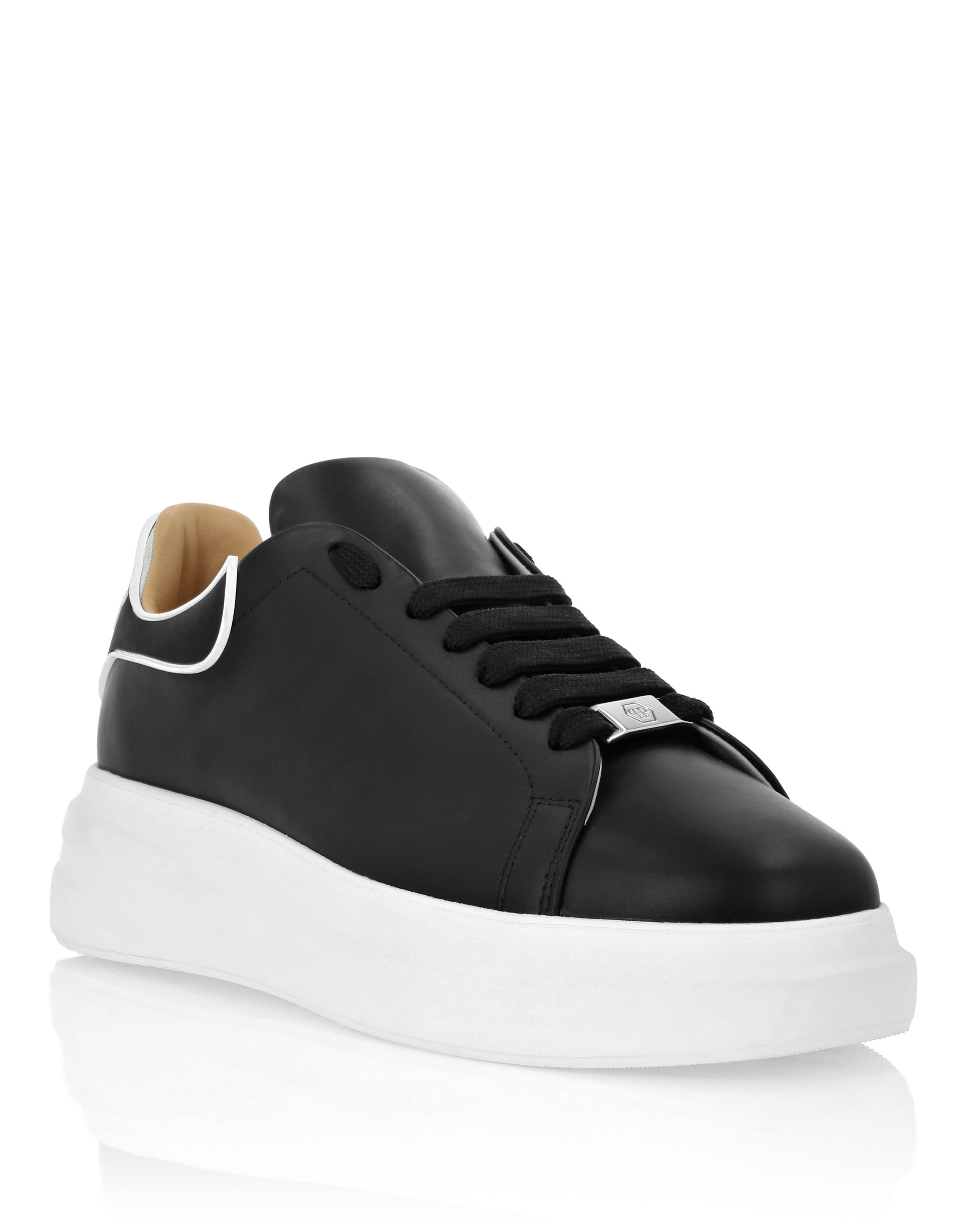 PHILPP PLEIN Leather Low-Top Sneakers Megastar
