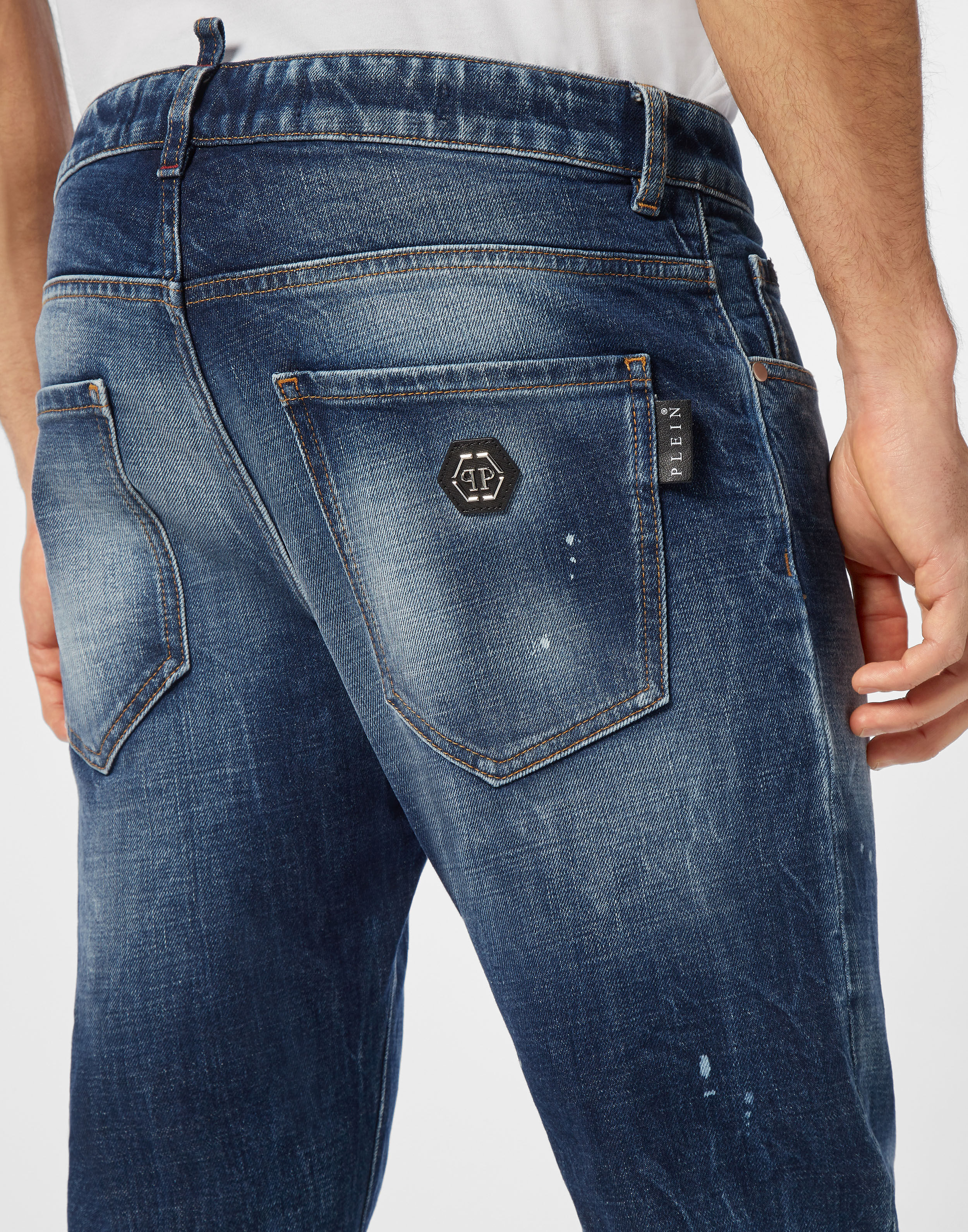 PHILPP PLEIN Denim Skinny Fit Trousers