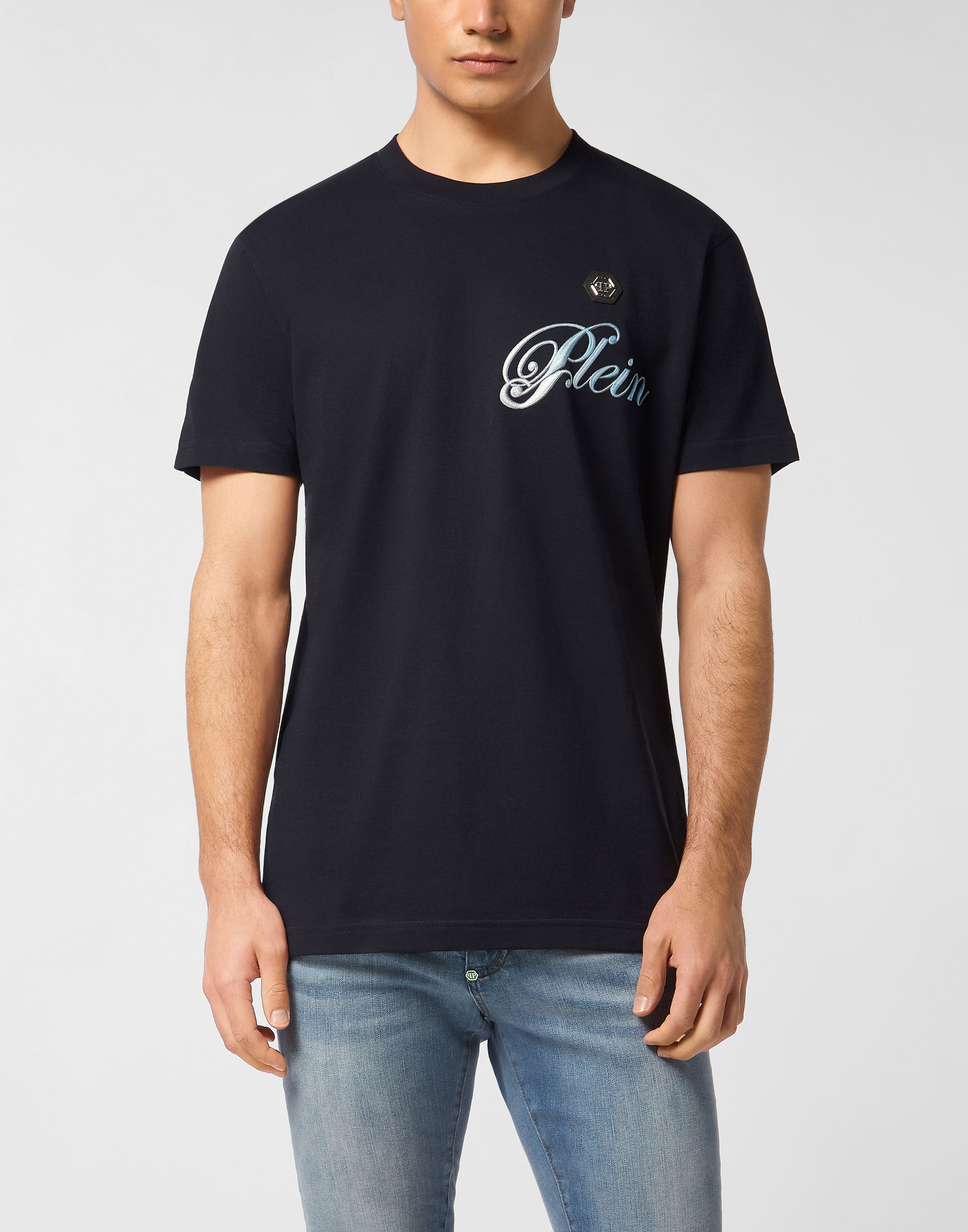 PHILPP PLEIN Round Neck T-Shirt Gradient Skull