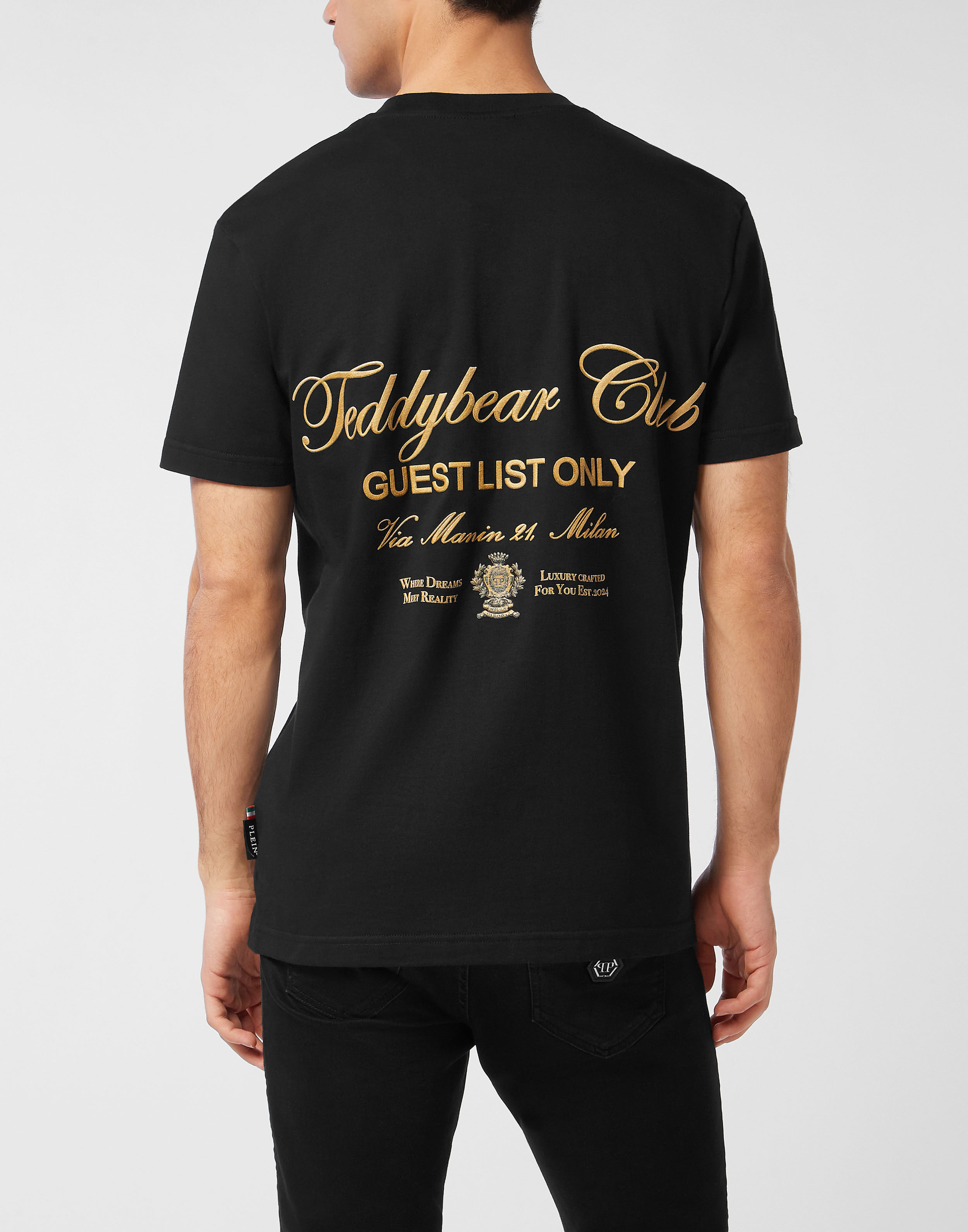 PHILPP PLEIN Round Neck T-Shirt Teddy Doorman