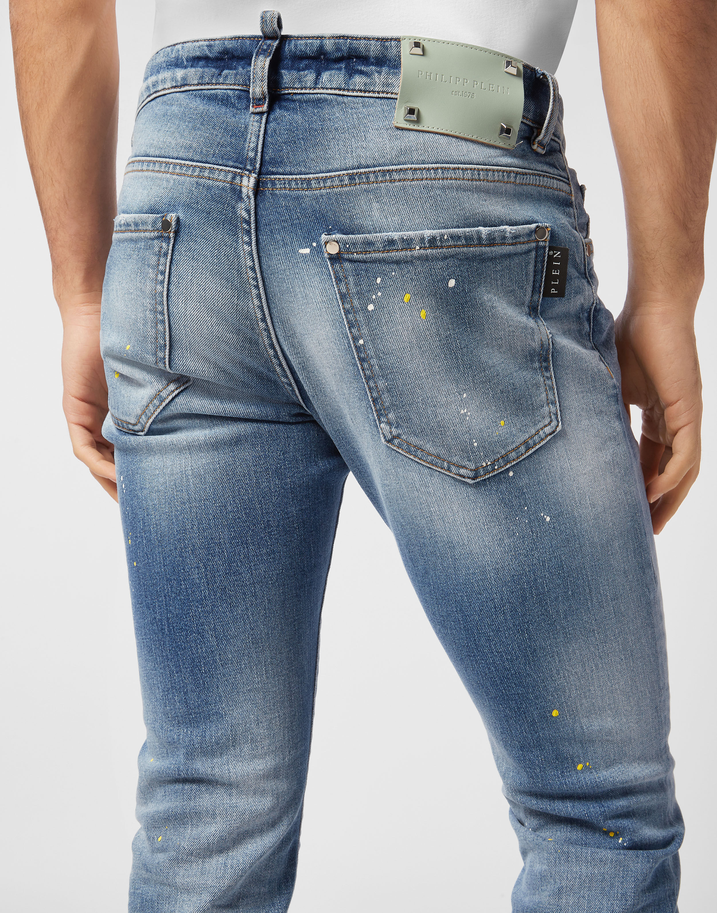 PHILPP PLEIN 5-Pocket Super Straight Cut Jeans PP