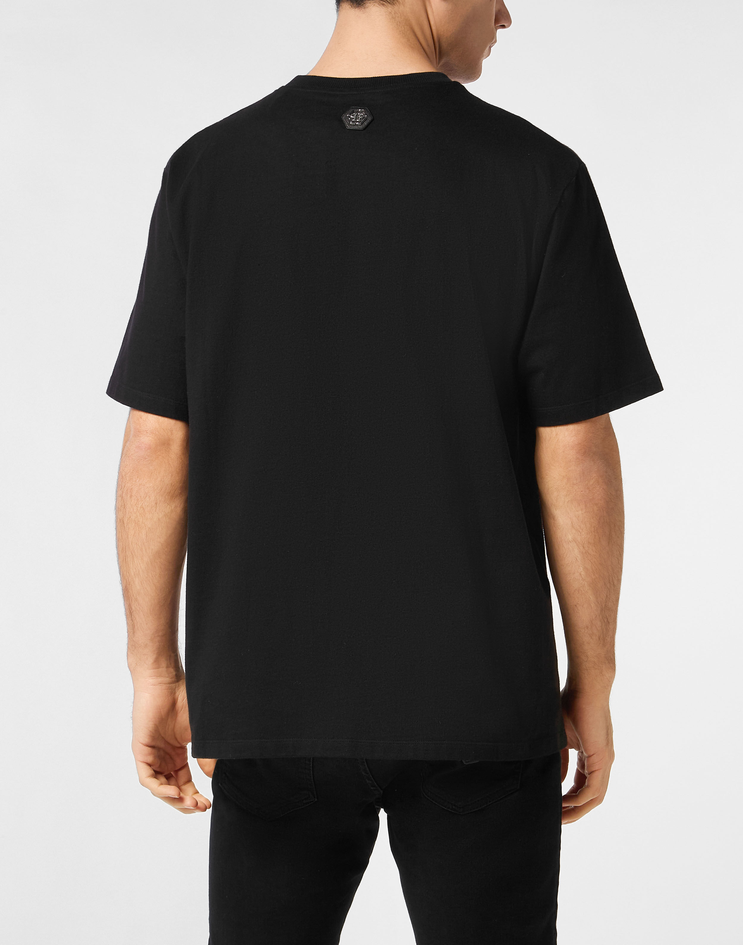 PHILPP PLEIN Round Neck T-Shirt Teddy Crystal