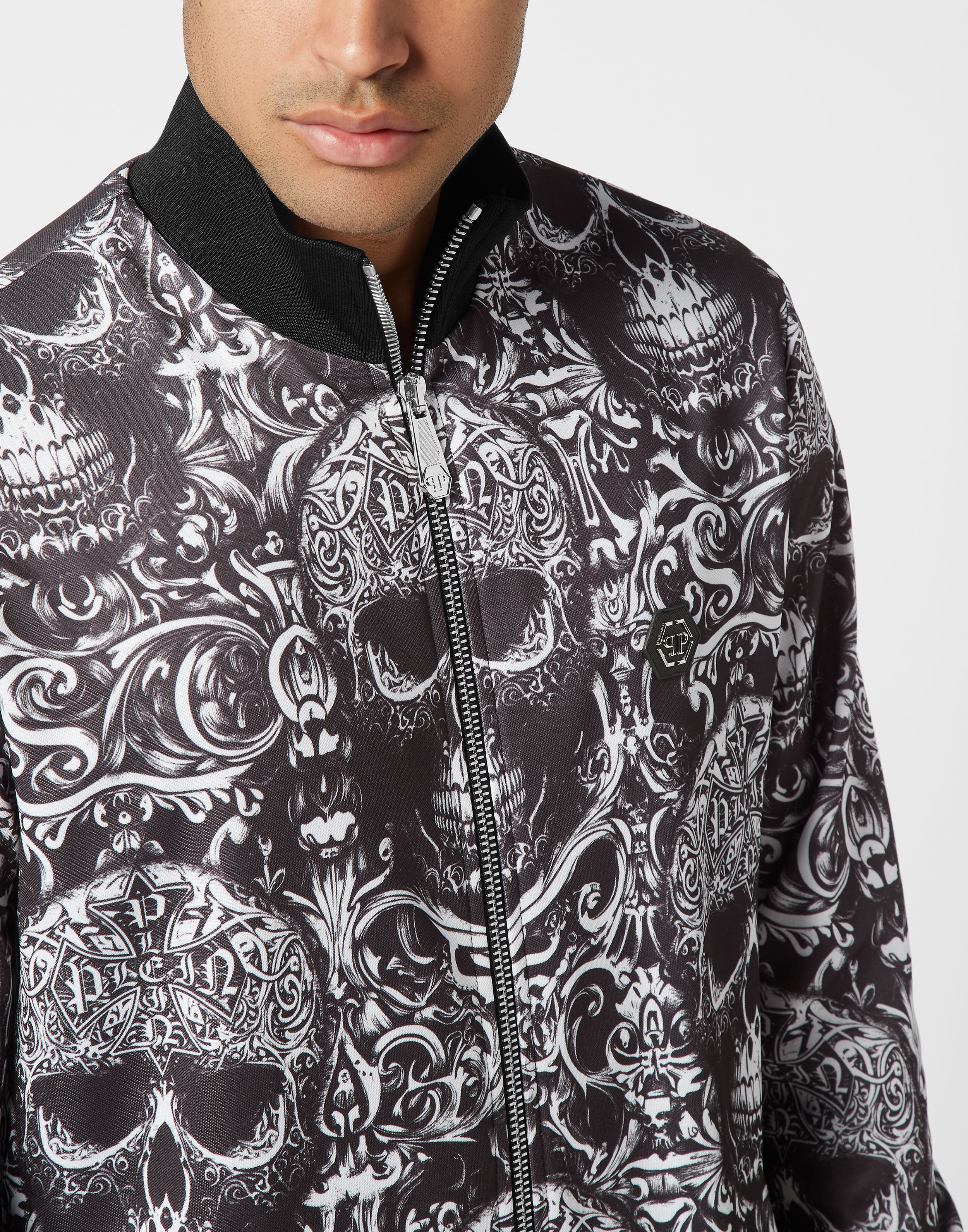 PHILPP PLEIN Tracksuit Jacket All-Over Skull
