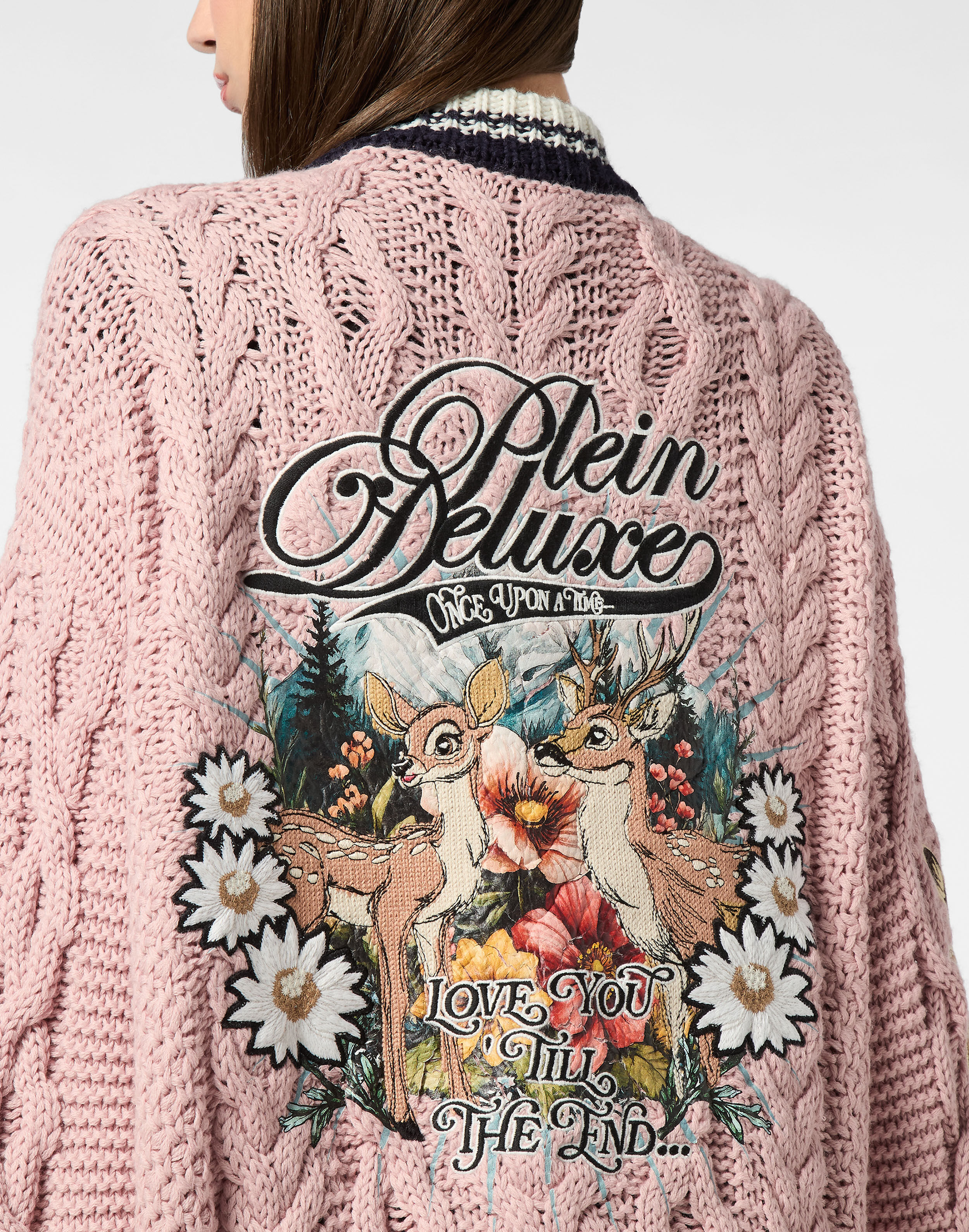 PHILPP PLEIN Knitted Embroidered Cardigan Deluxe Fairy