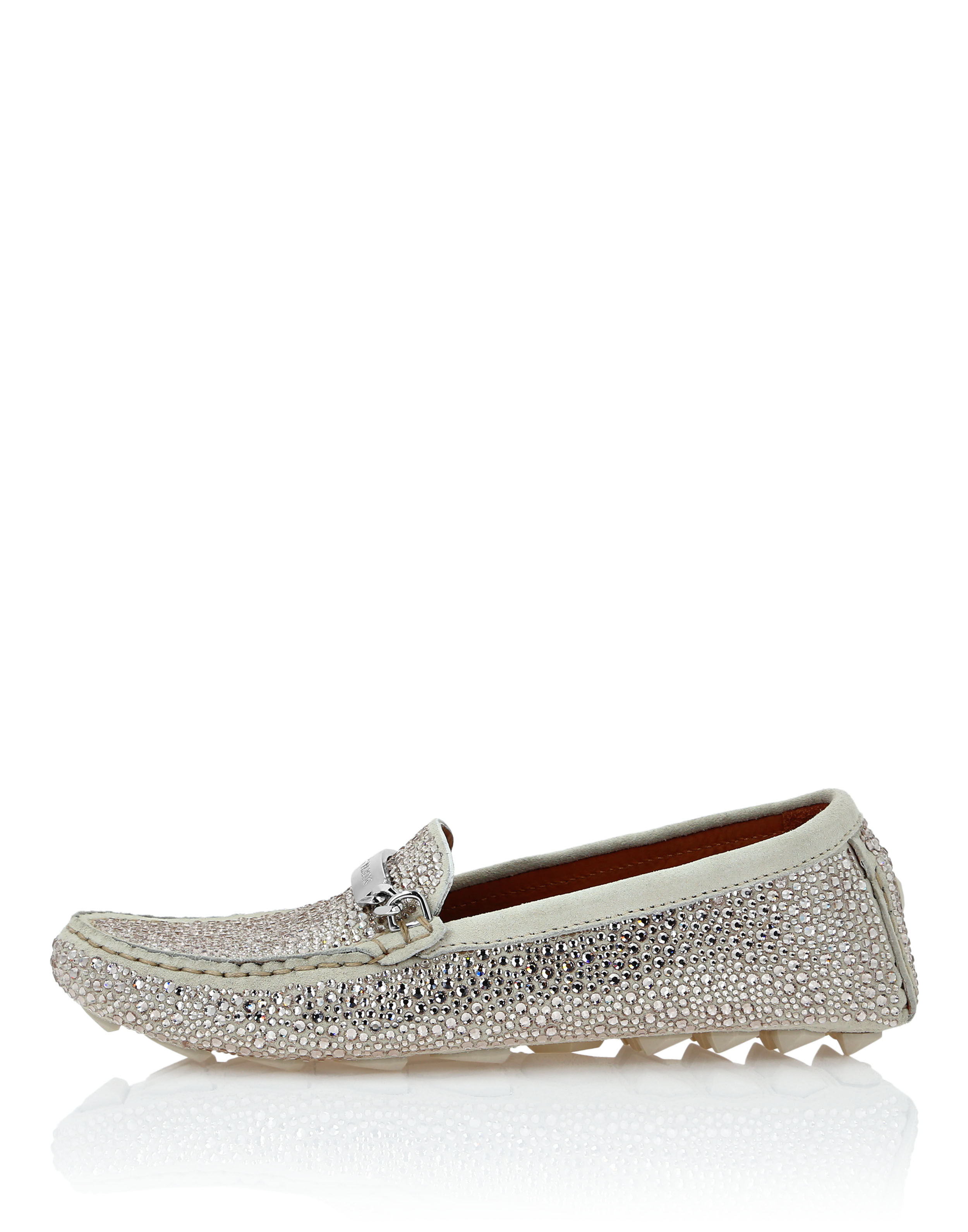PHILPP PLEIN Suede Strass Moccasin