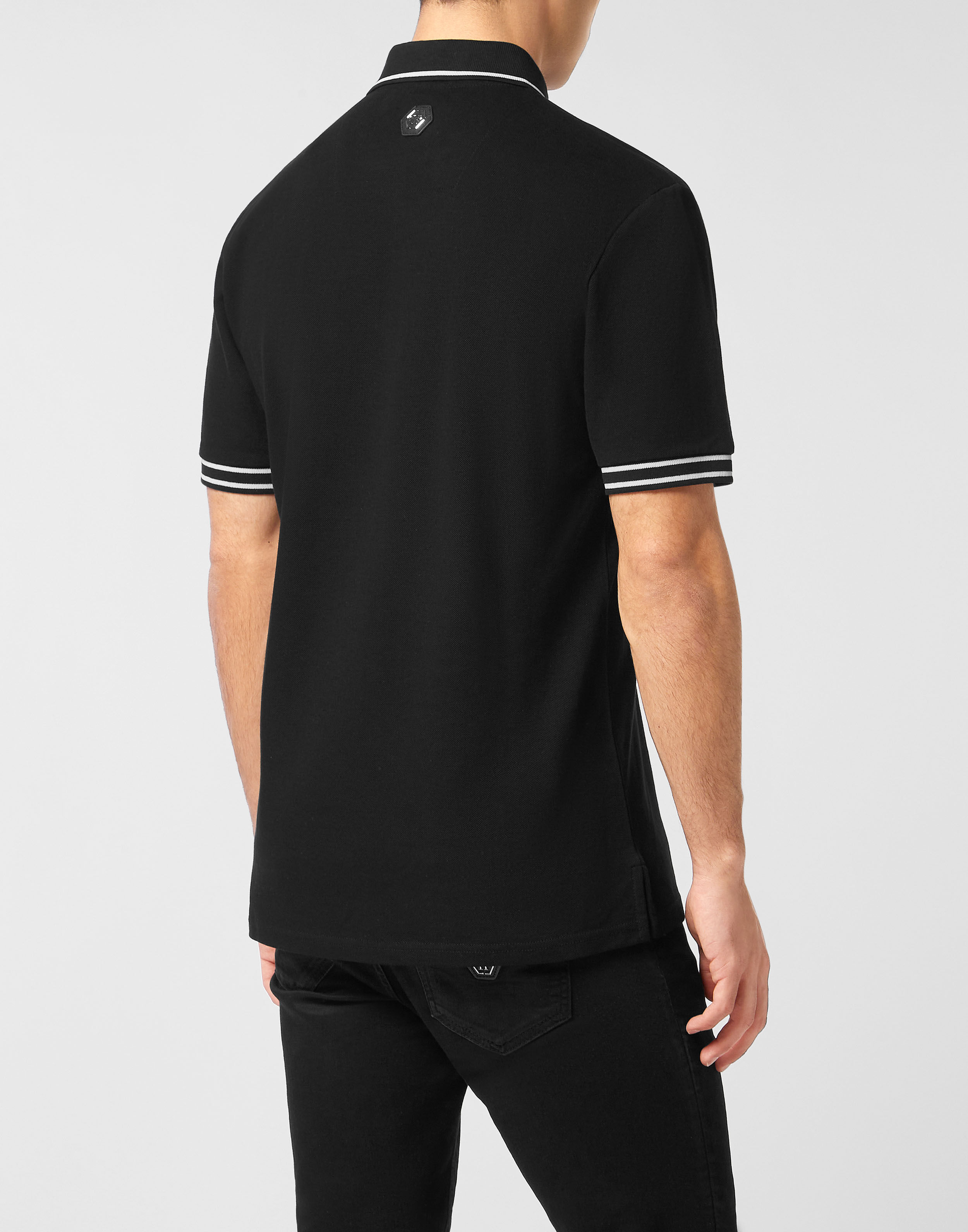 PHILPP PLEIN Polo T-Shirt Crystal Skull