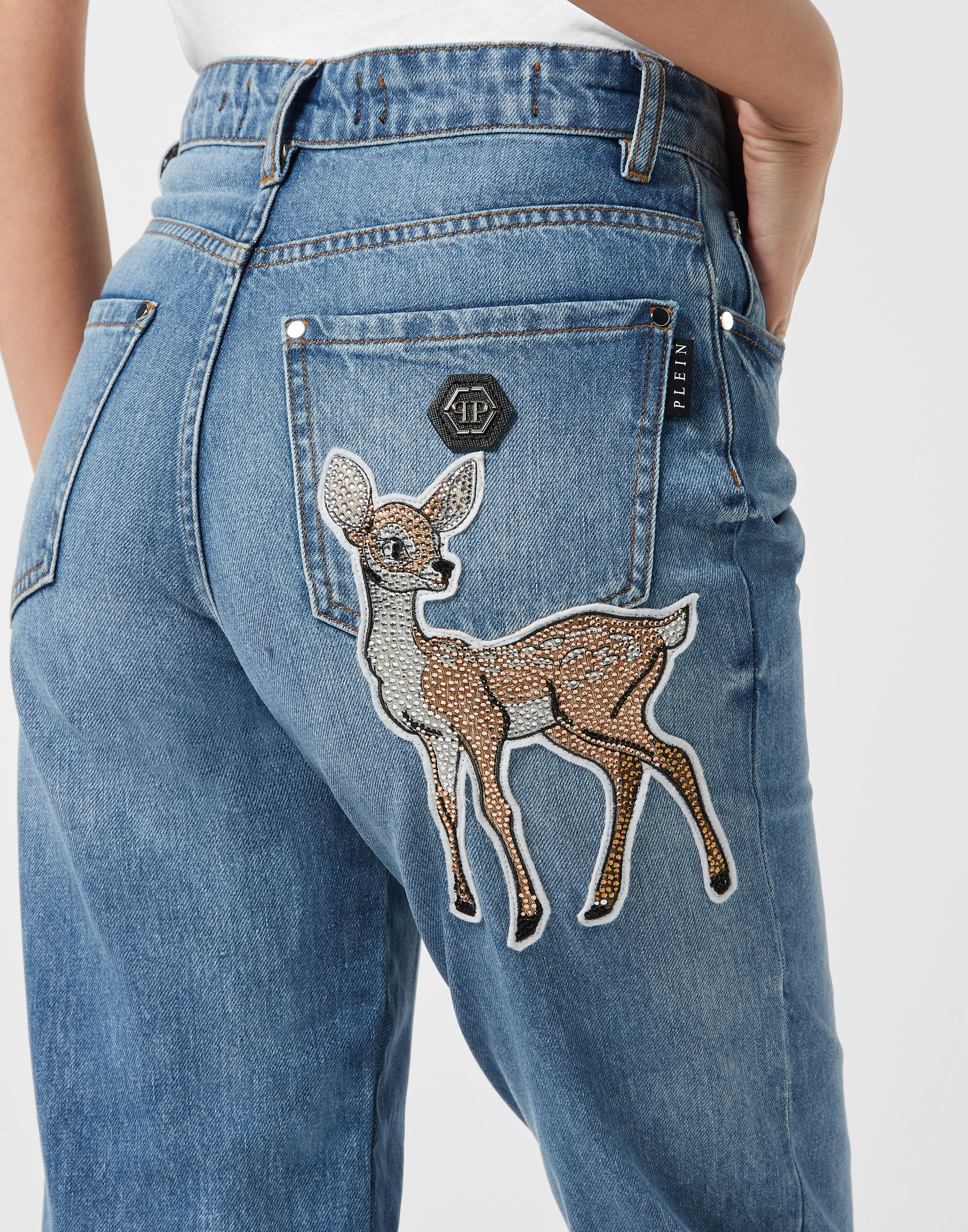 PHILPP PLEIN Mom Fit Jeans Bambi