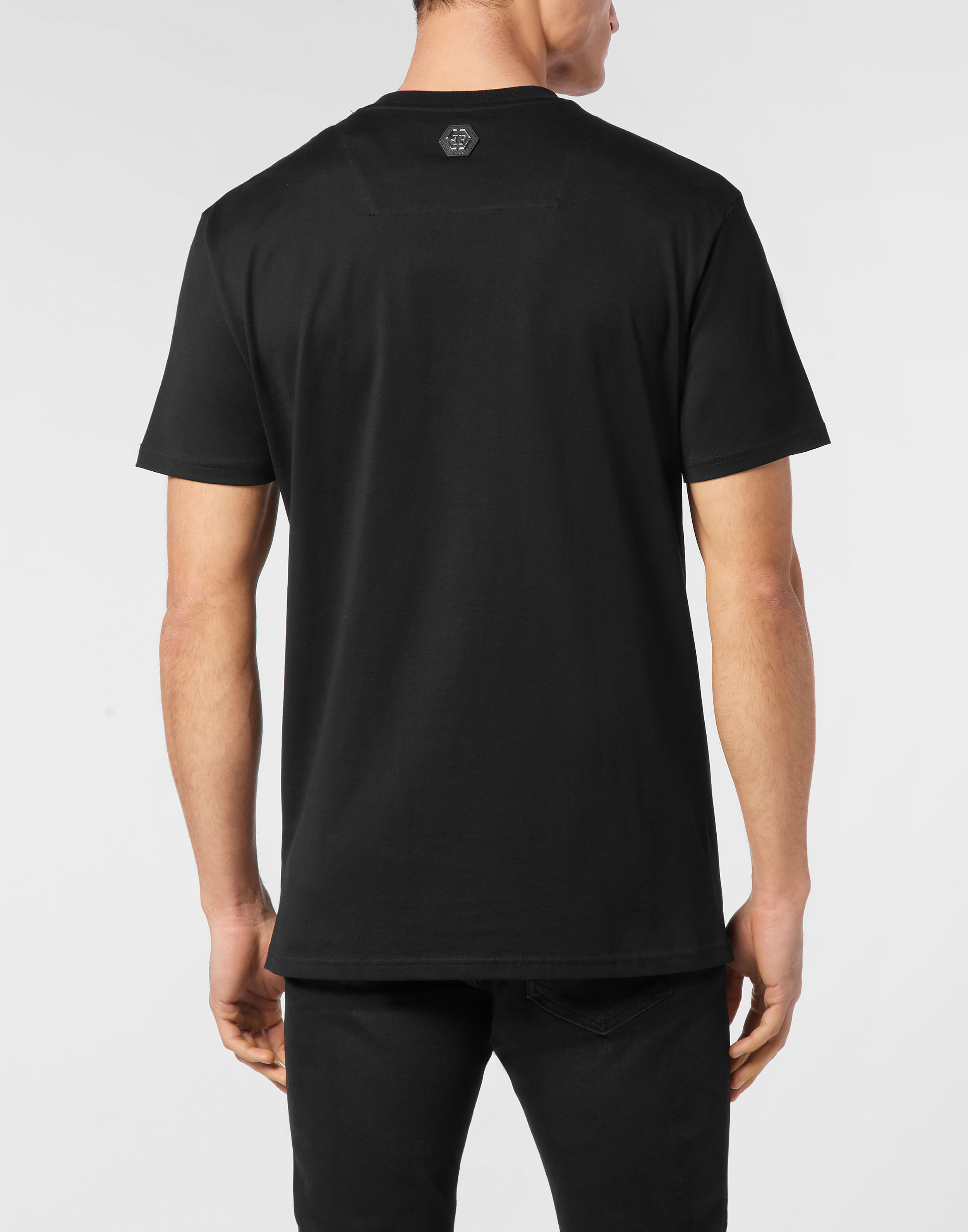 PHILPP PLEIN T-shirt Round Neck SS Skull Coursive