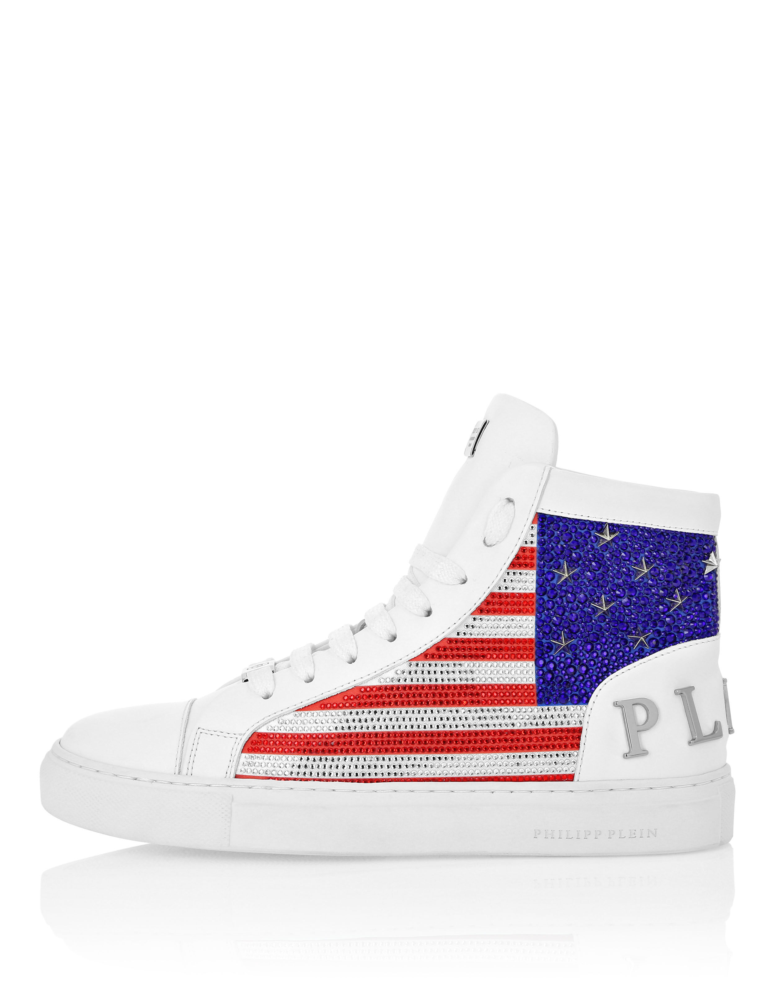 PHILPP PLEIN Mid Top Sneakers Star Studs America