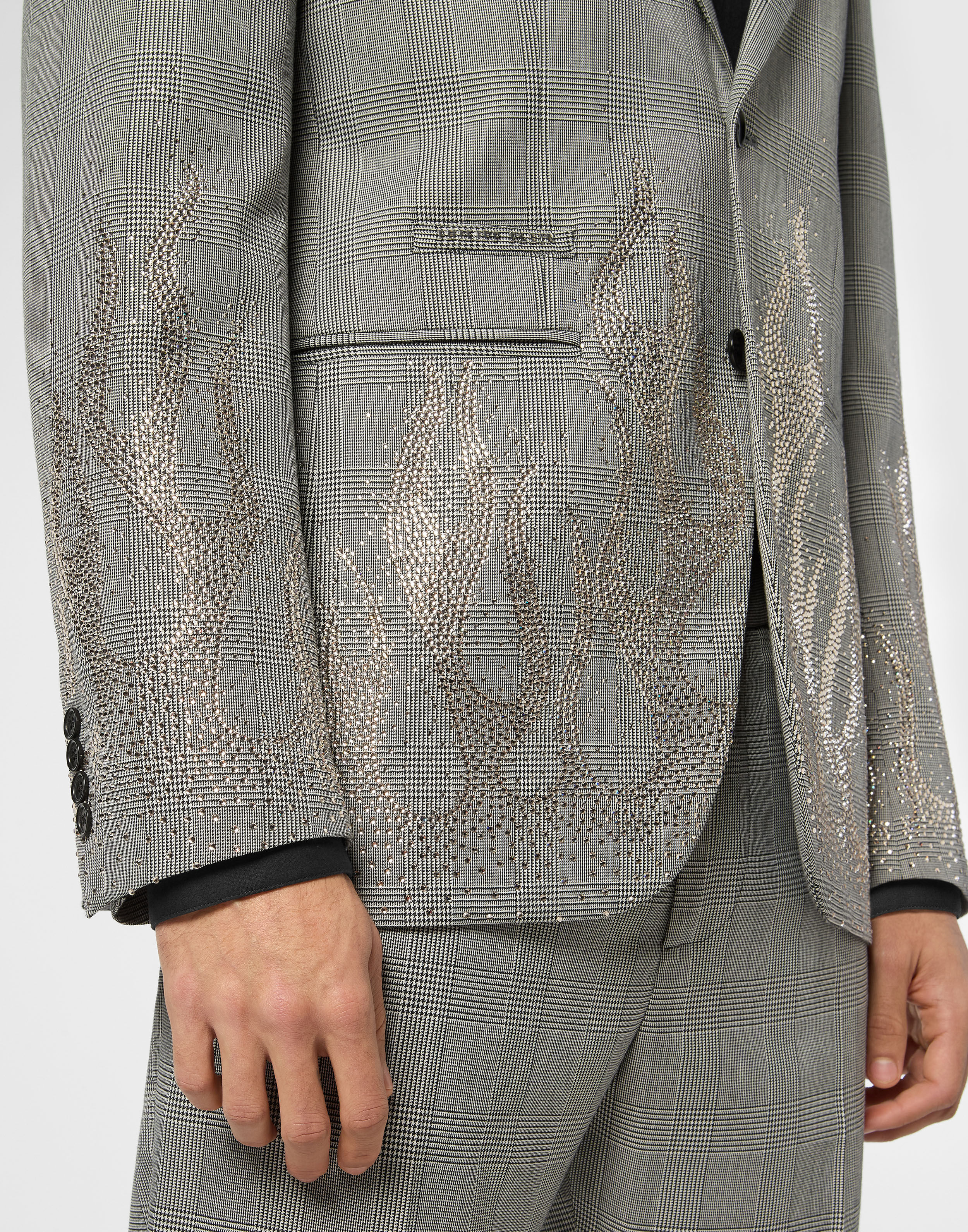 PHILPP PLEIN English Check Blazer LS Strass Flame